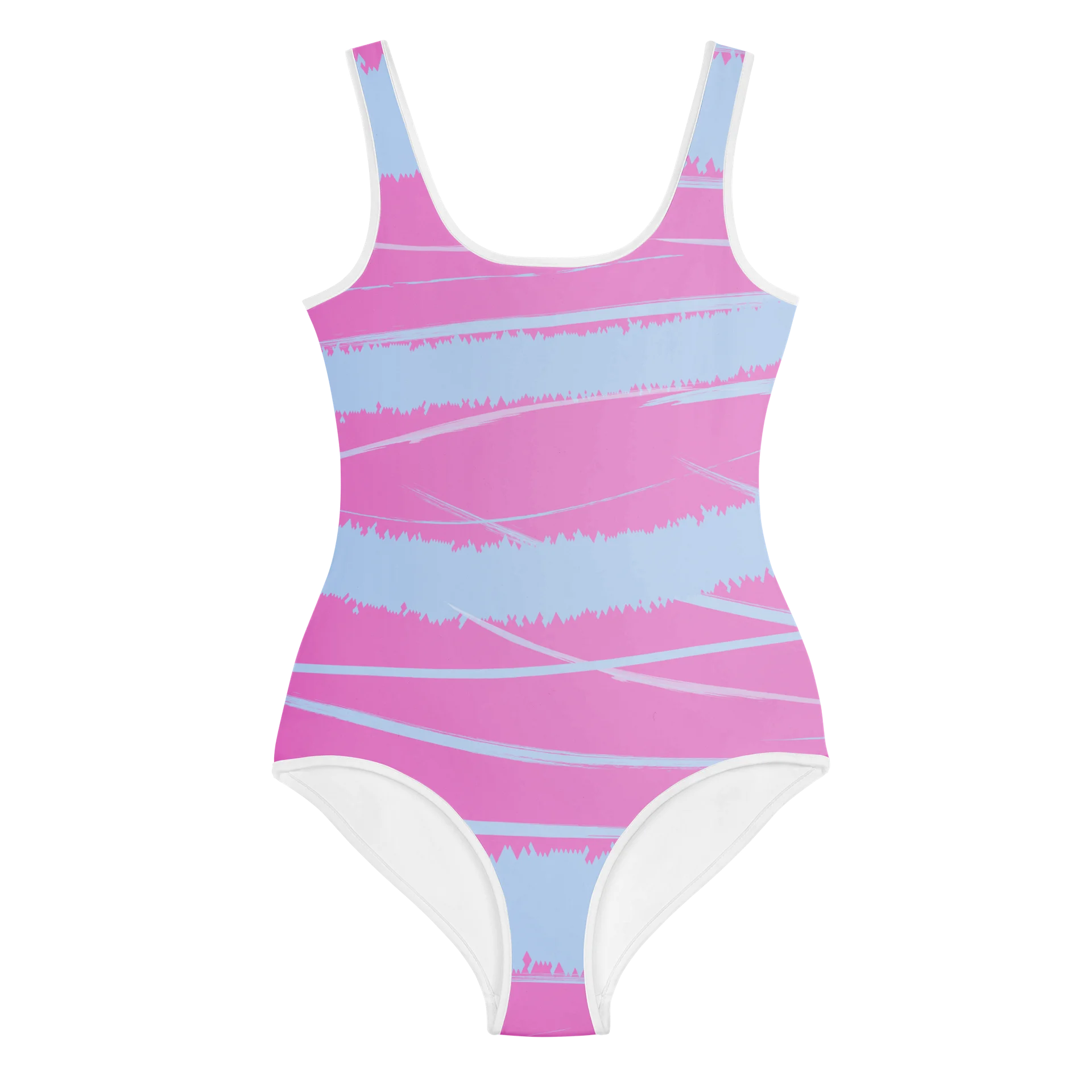 Pink Abstract Wave Youth Swimsuit product image (3)