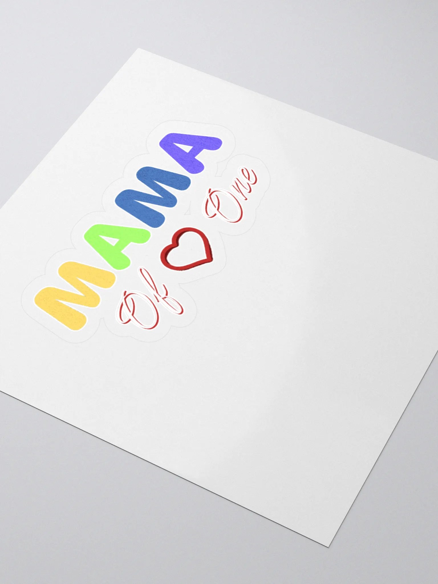 Mama of One - Loving Family Design Sticker product image (3)