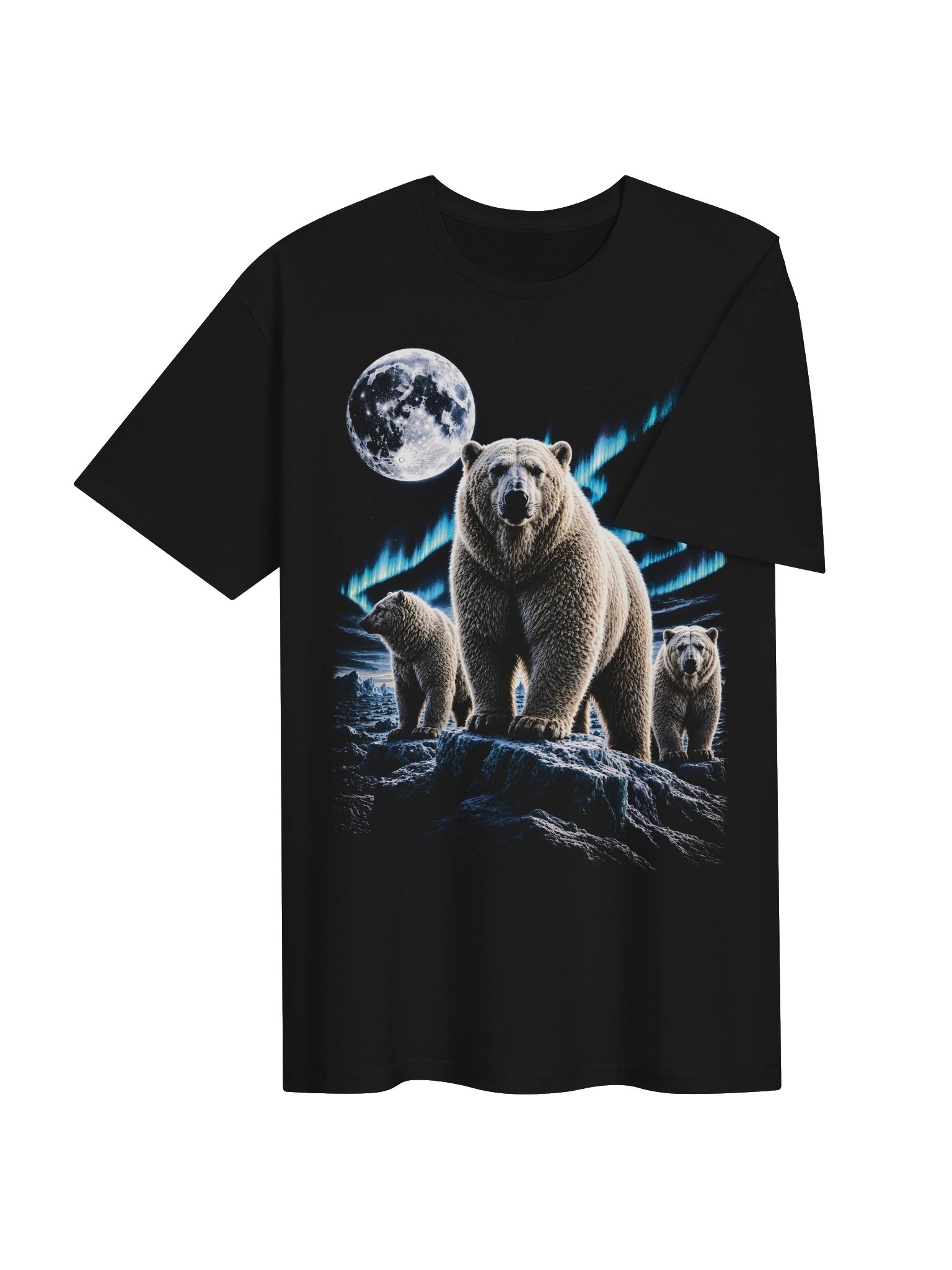 Polar Bear Howling Moon Tshirt | Legendary Wildlife Shirt product image (3)