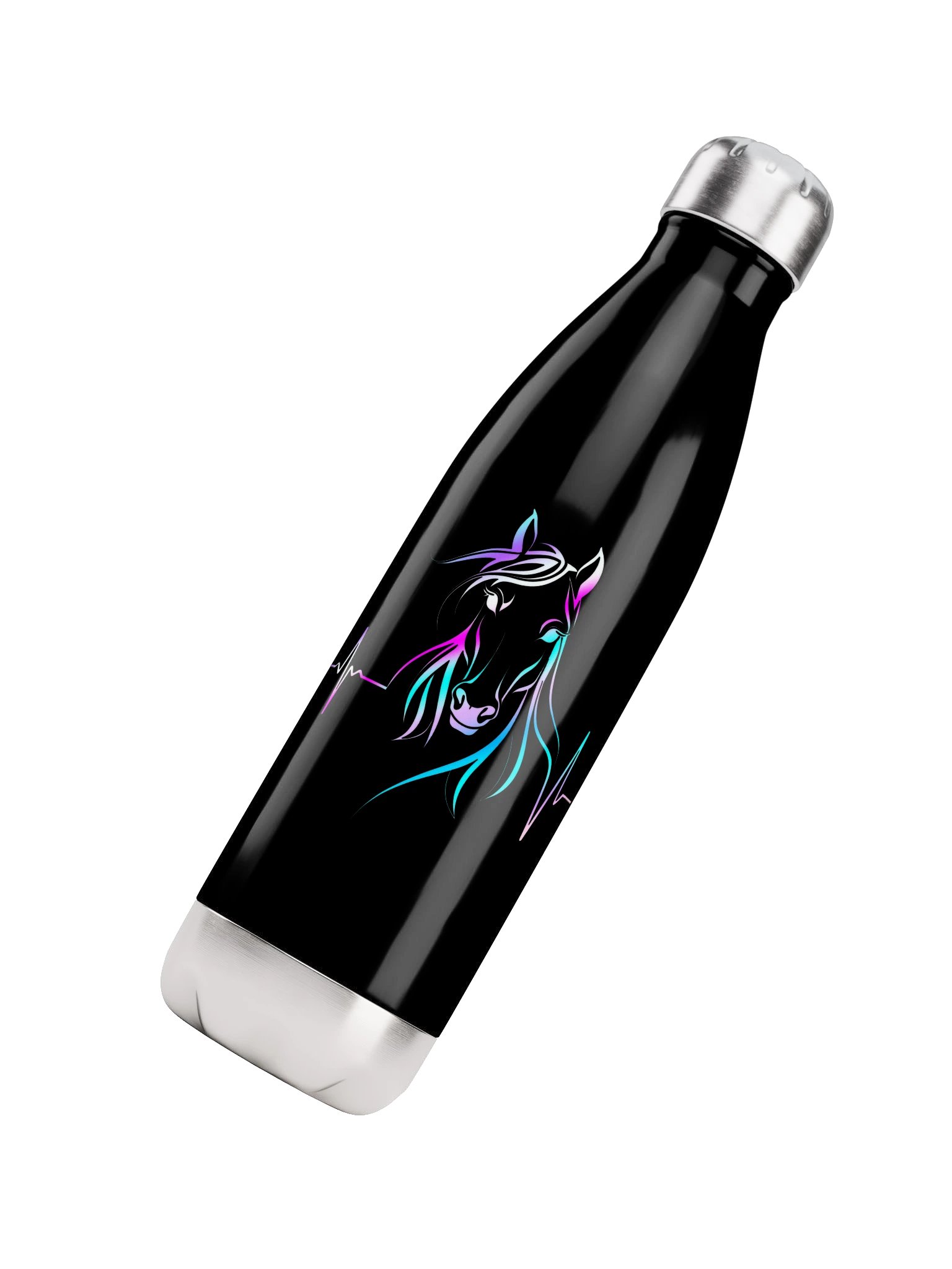 Horse Heartbeat Colorful Water Bottle | Equestrian Horse Lover Gift product image (4)