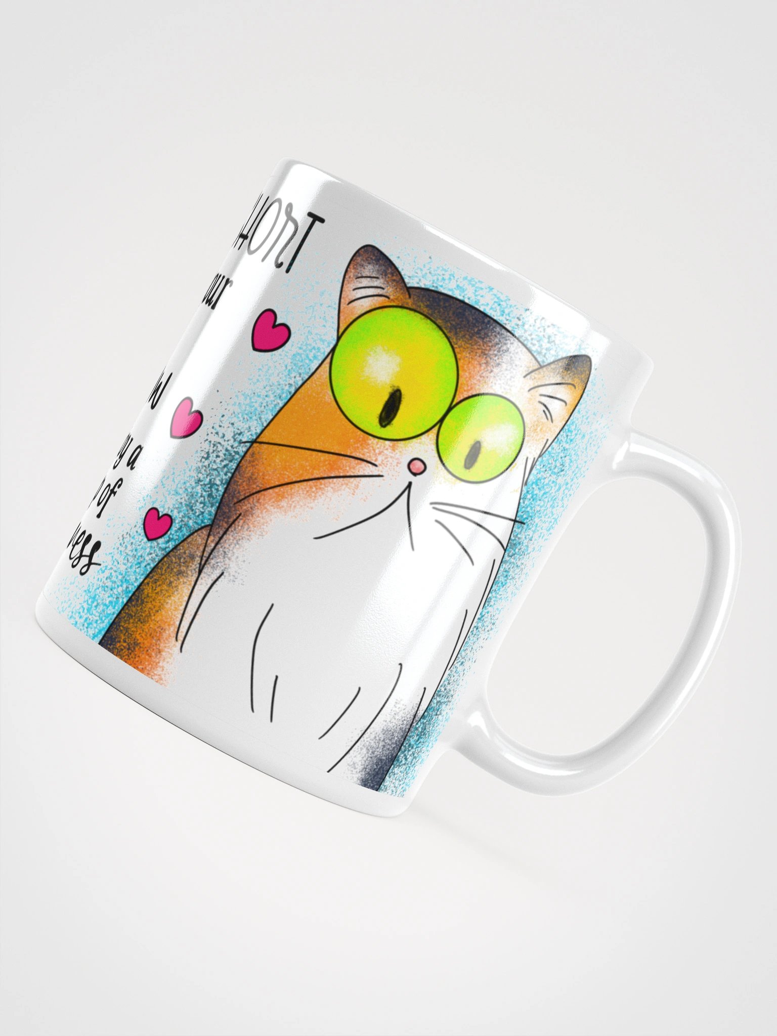 Meow Hug Life: White Glossy Mug product image (15)