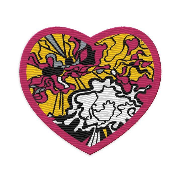 Heartbeat Embroidered Patches - Wave at Sunset product image (1)