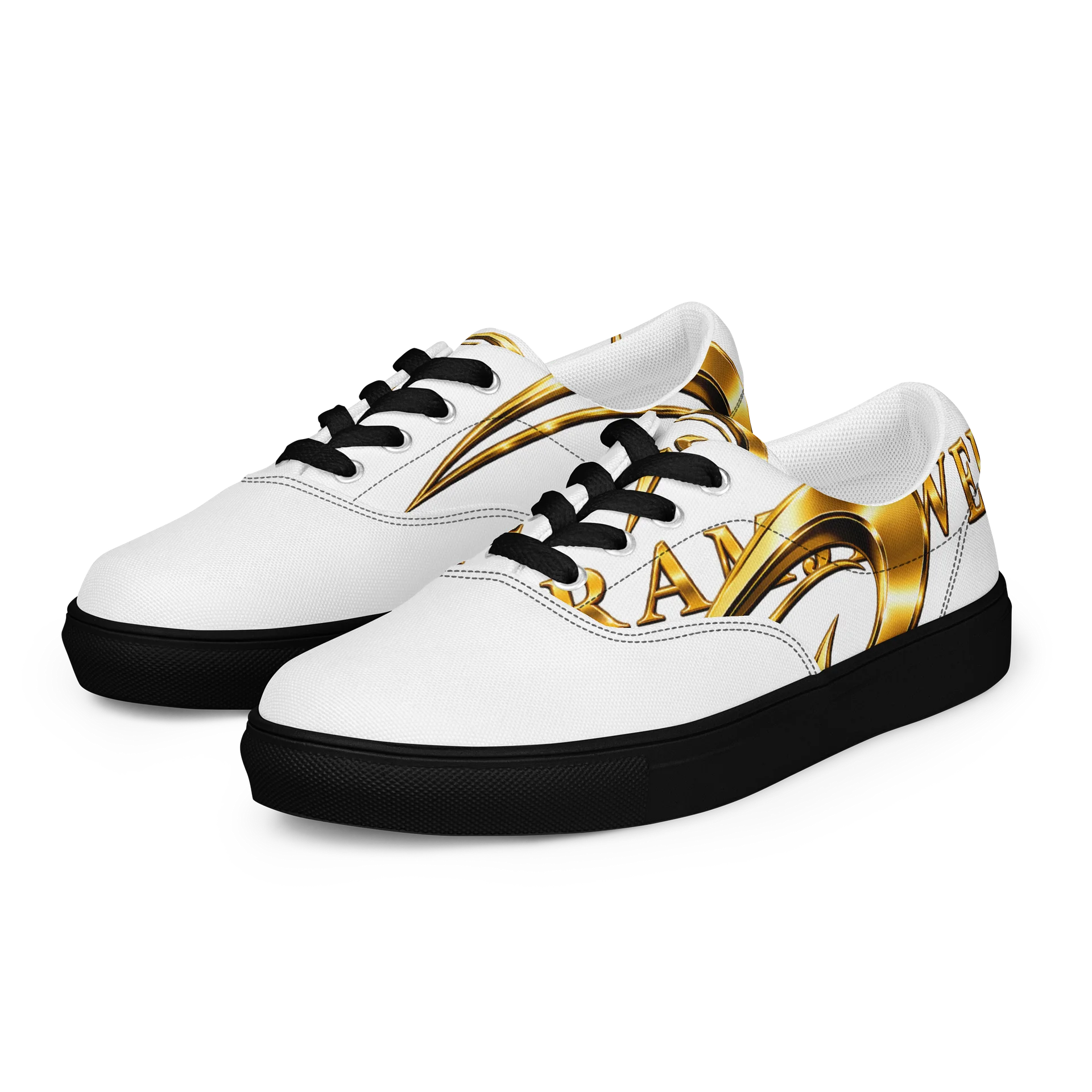 RAMJEWEL R Logo Emblem Lace-Up Canvas Shoes product image (2)