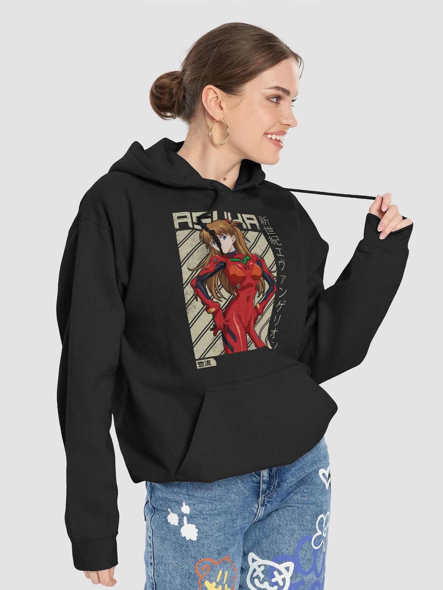 Evangelion Asuka Sweatshirt – Gildan Classic product image (4)