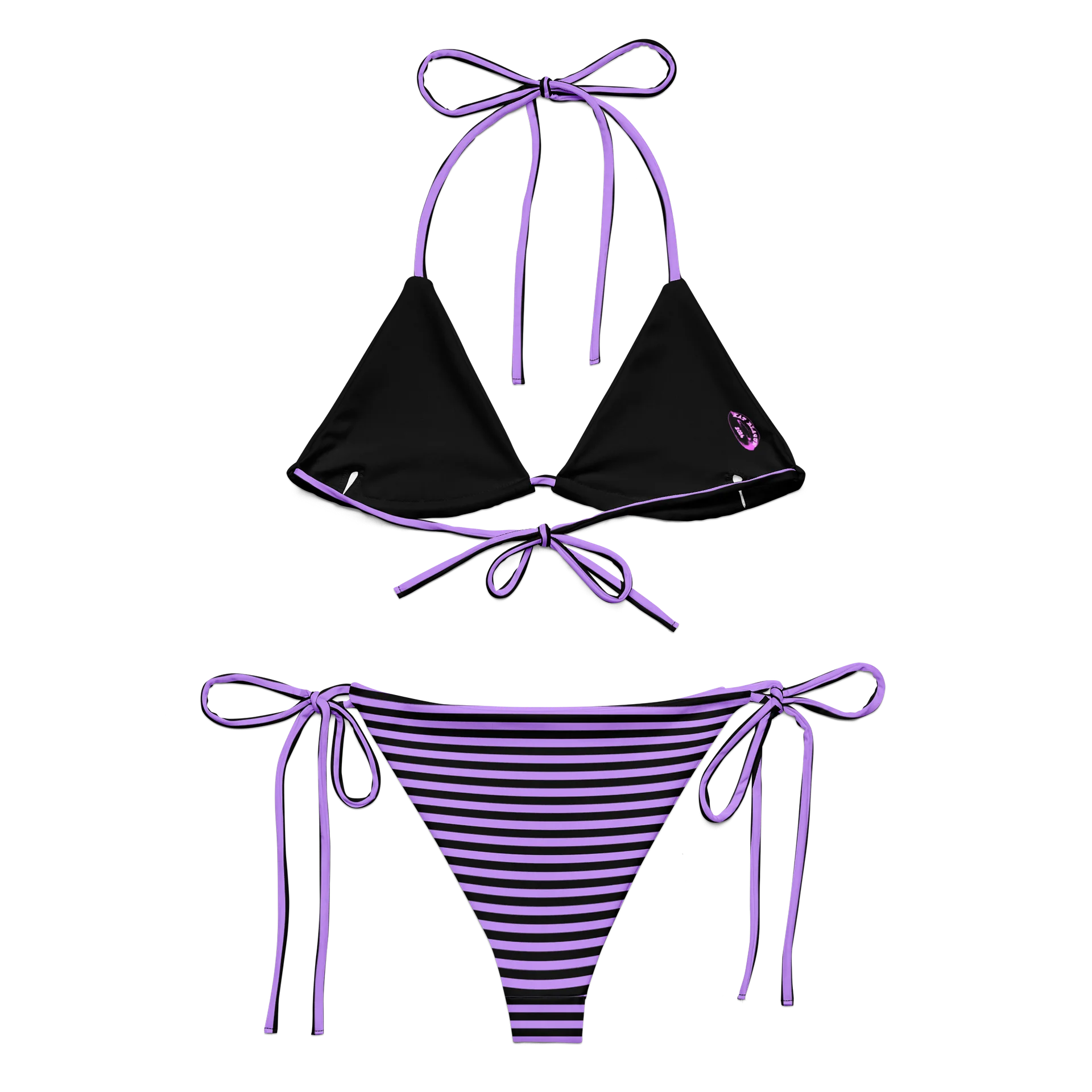 Blaque and Purple Kat Skull Bikini product image (2)