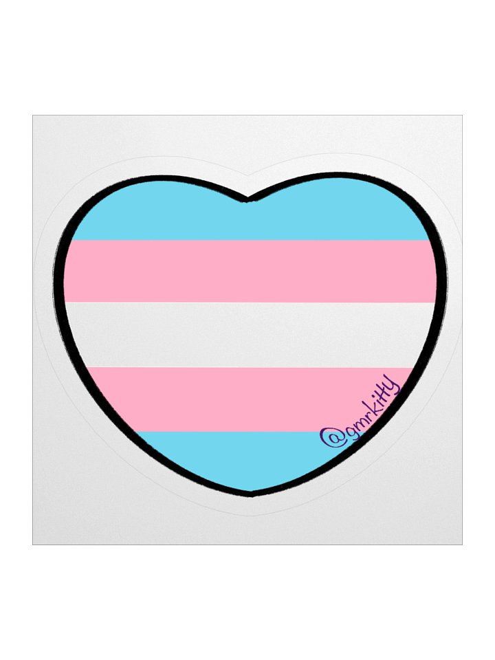 Trans Pride Heart Sticker product image (2)