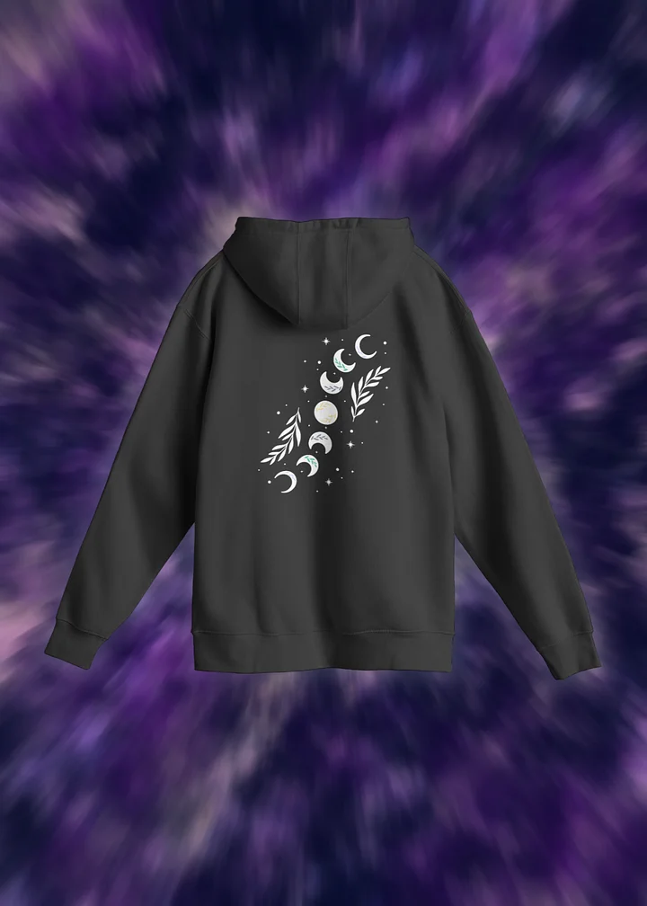 Celestial Blossom Crescent Hoodie Dark product image (2)