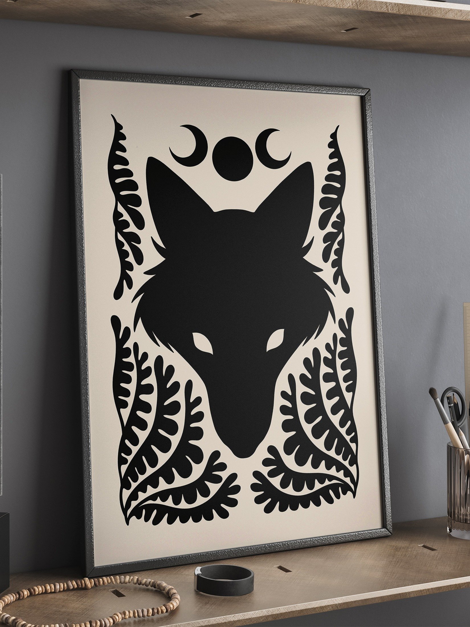 Wolf Stare Art, Mystical Pagan Print product image (3)