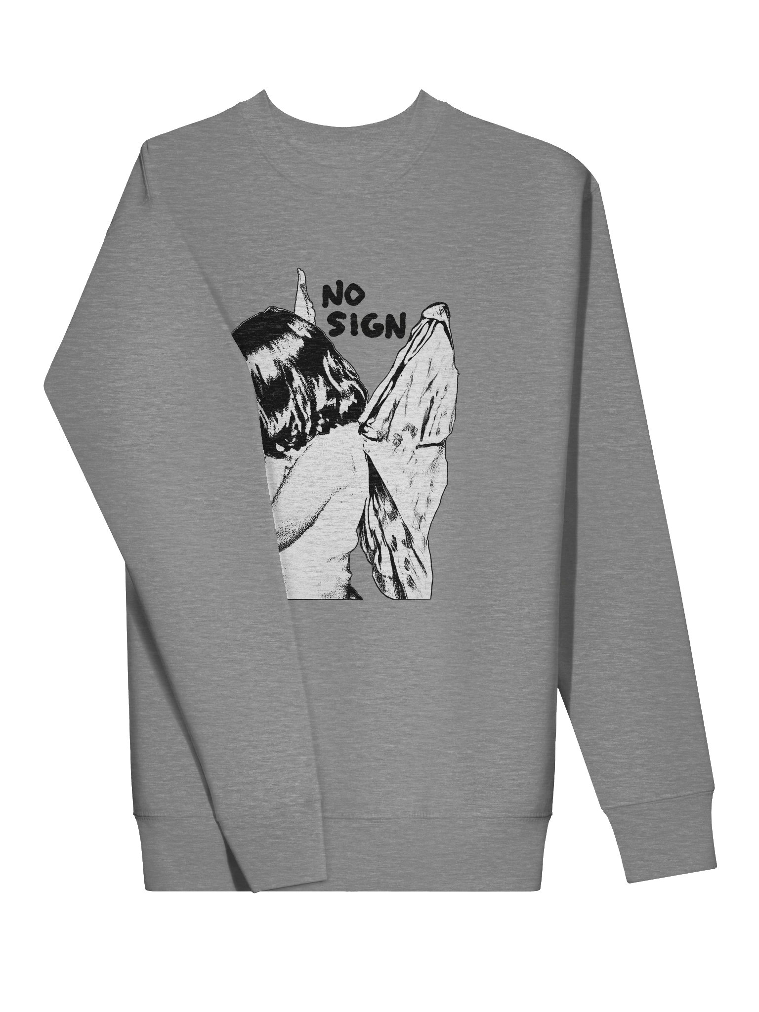 "NO SIGN" printed crewneck product image (3)