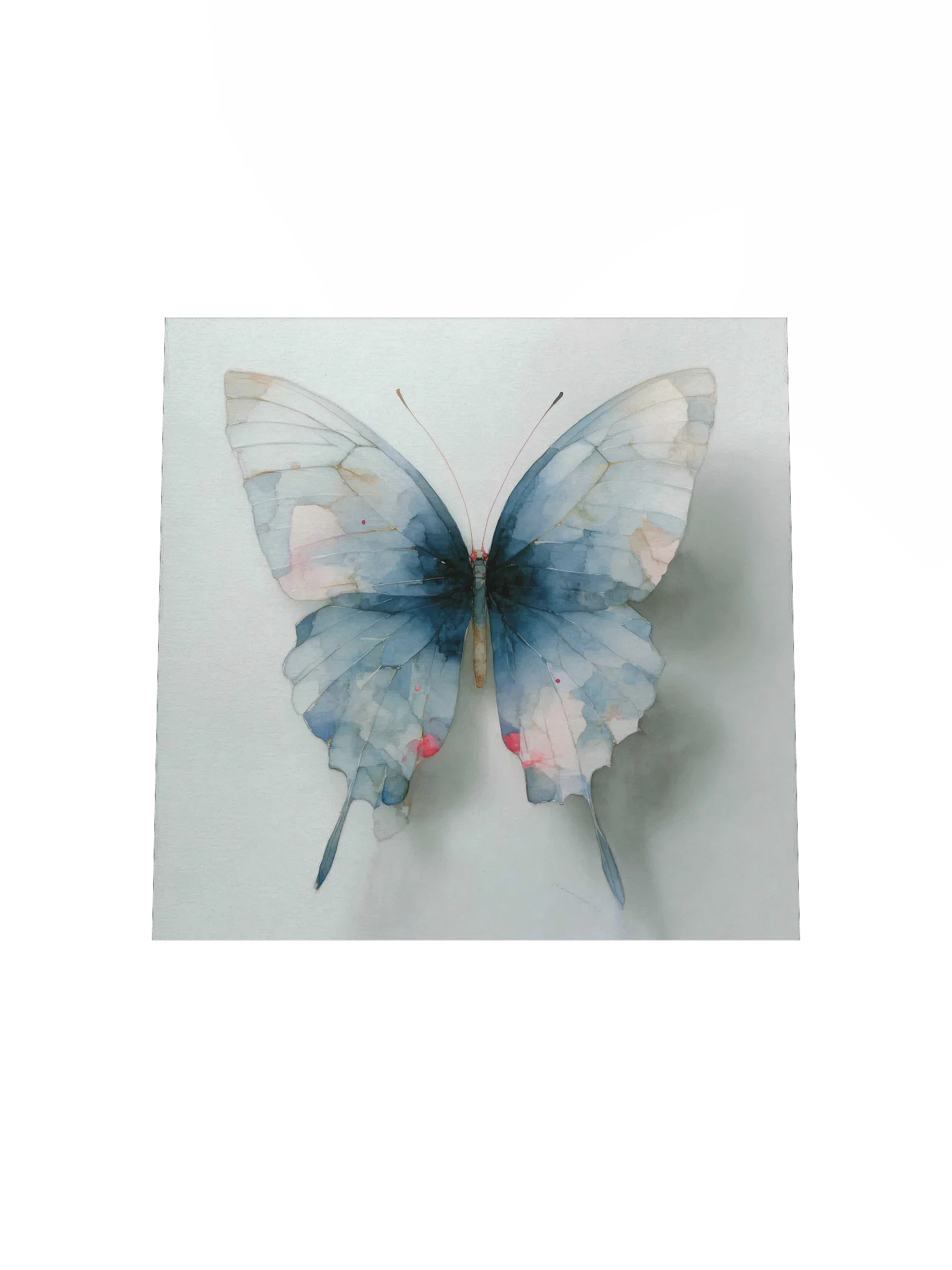 Pale Blue Watercolor Butterfly product image (6)