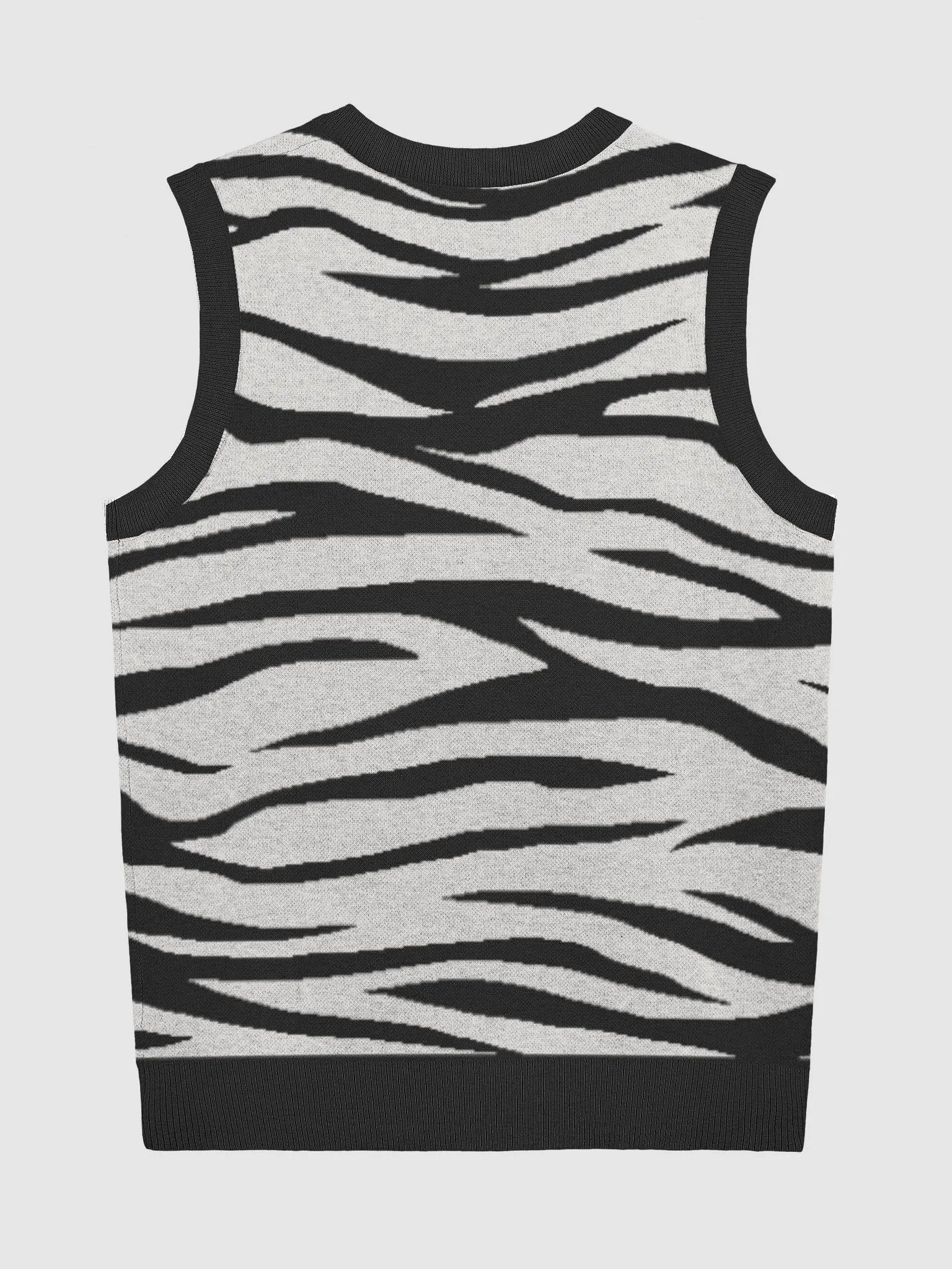 Zebra Chic Knitted V-Neck Vest product image (8)