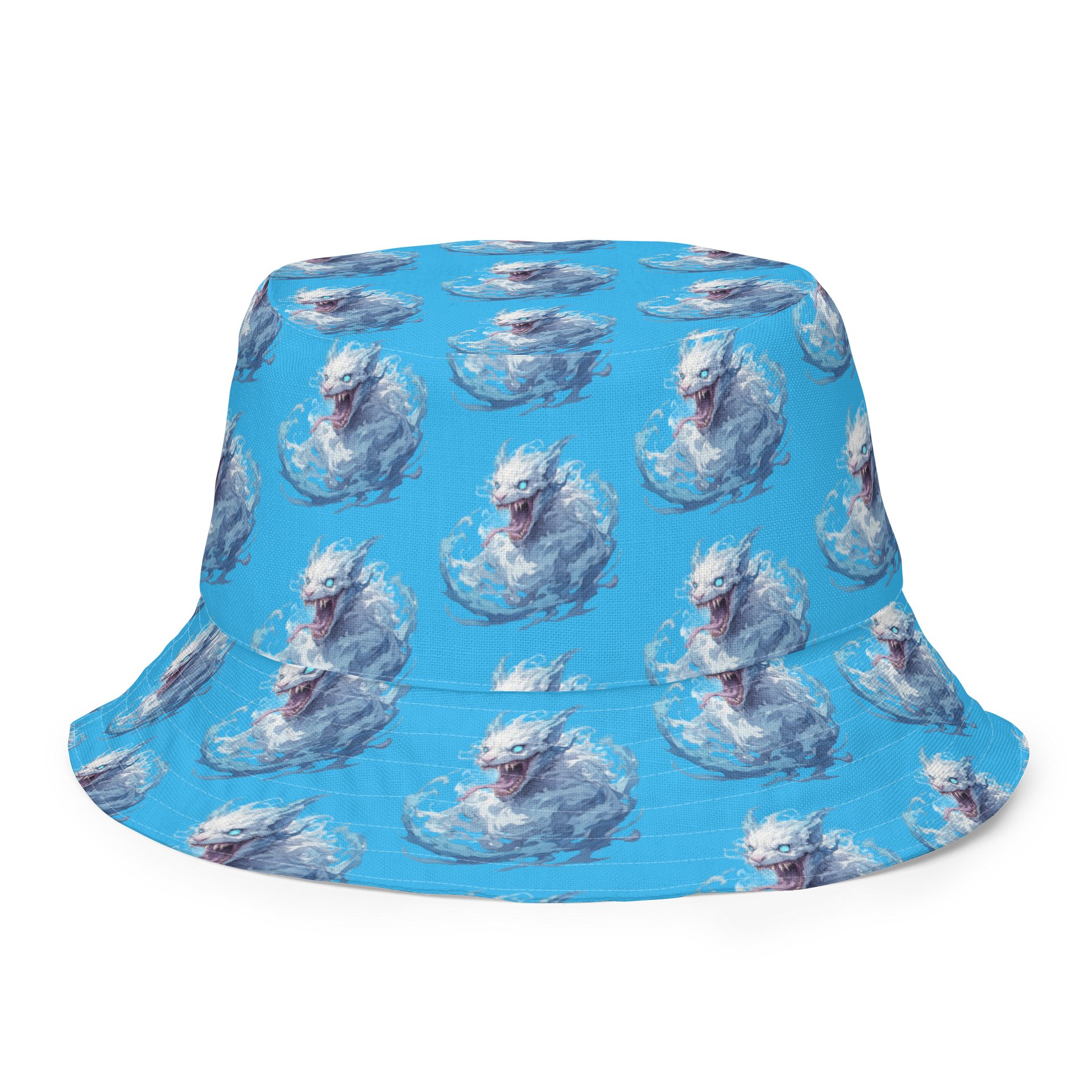 Cyan Creature Tile Reversible Bucket Hat product image (2)