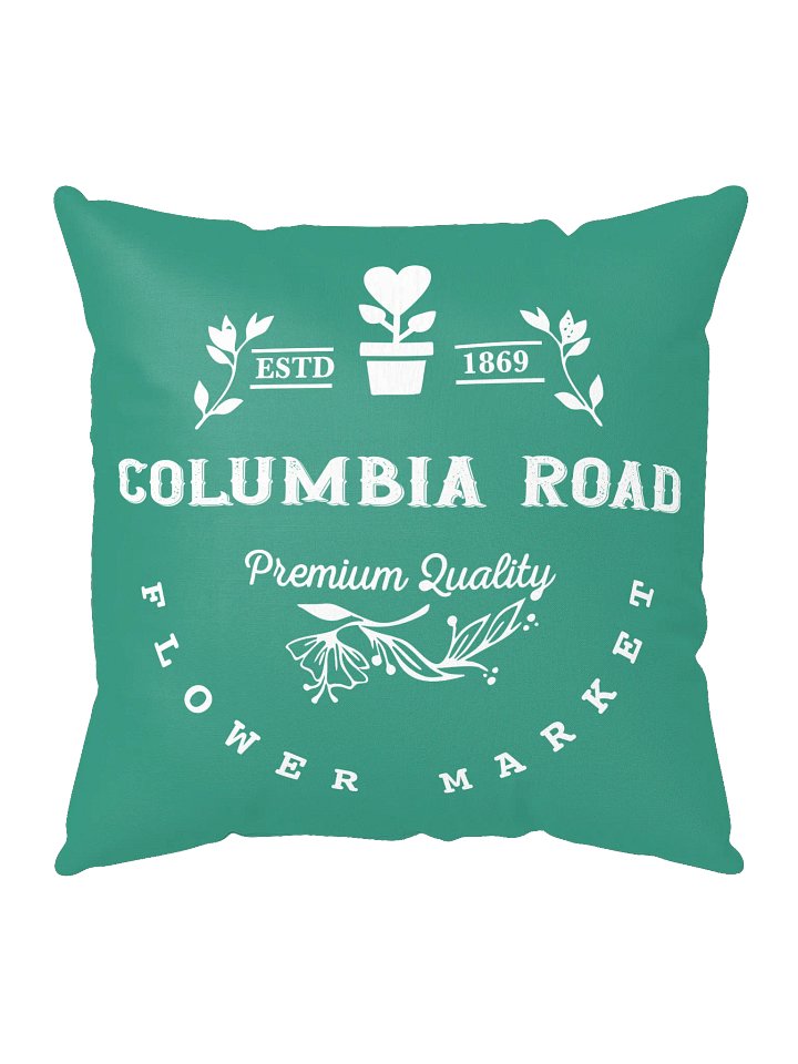 Columbia Road Market Logo Print Pillow (Light Teal) product image (1)