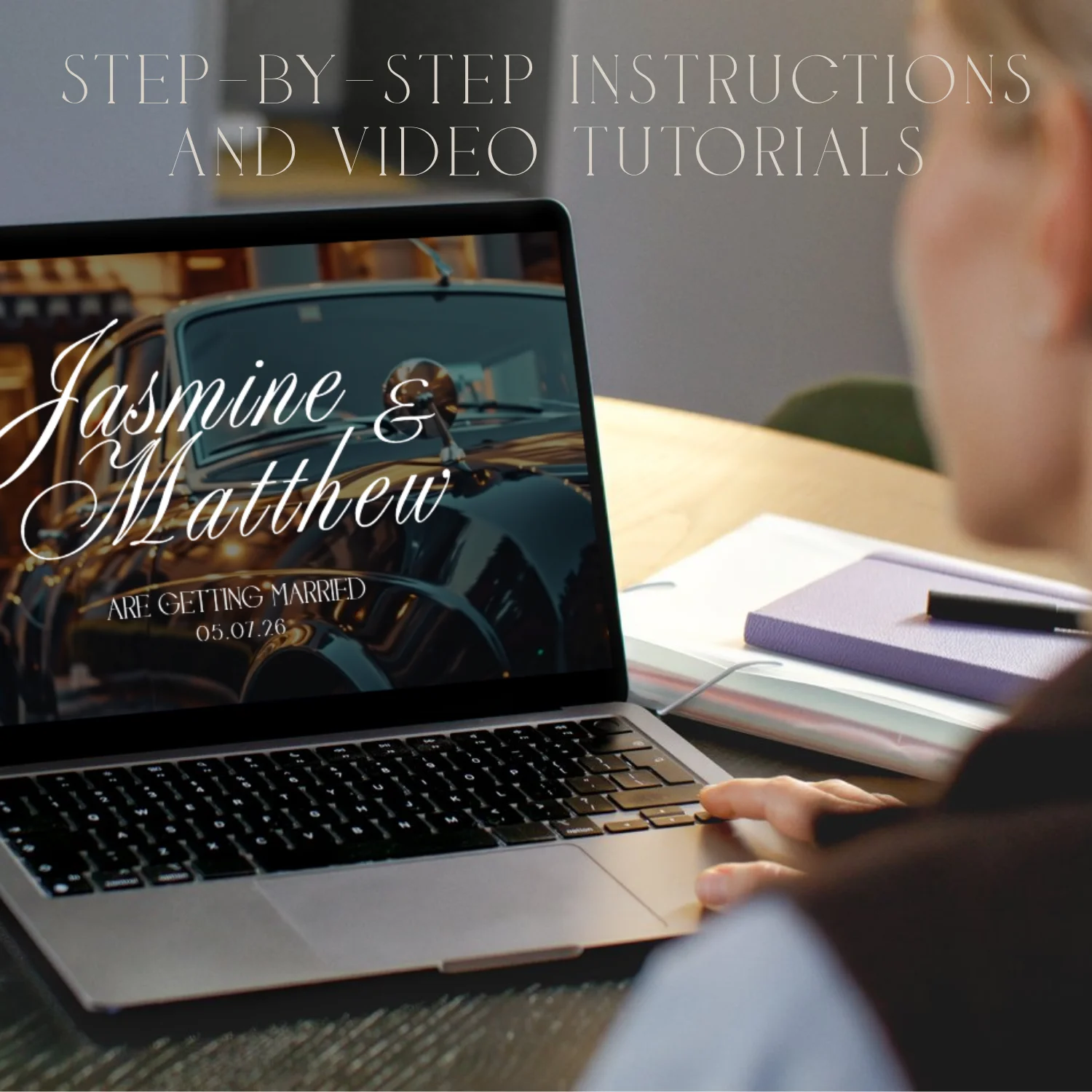 Old Money Wedding Website Template | Elegant Black Tie Digital Invite | Editable Canva Website | Wedding RSVP Online | Printable Invitation product image (7)