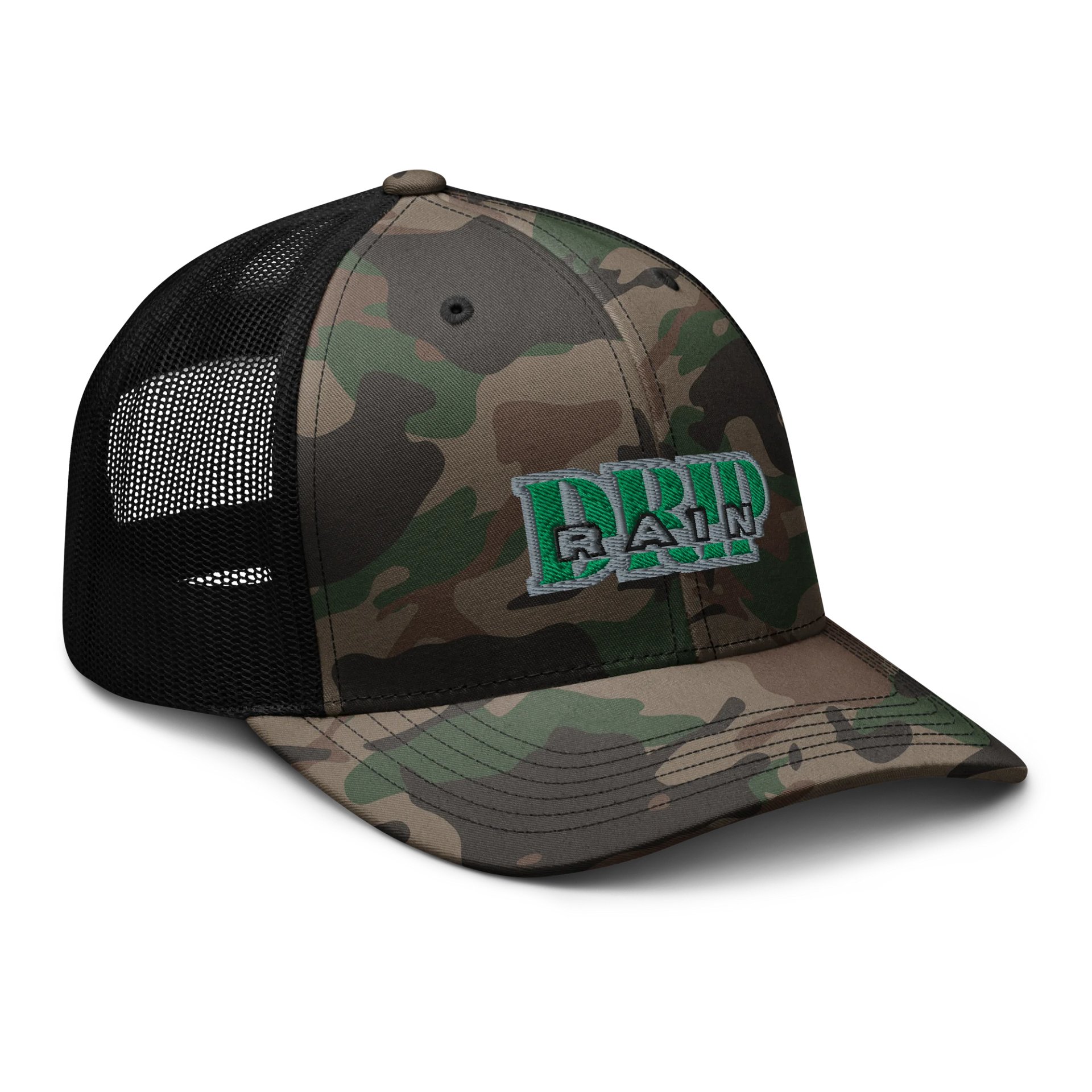 Drip Rain Camo Trucker Hat product image (6)