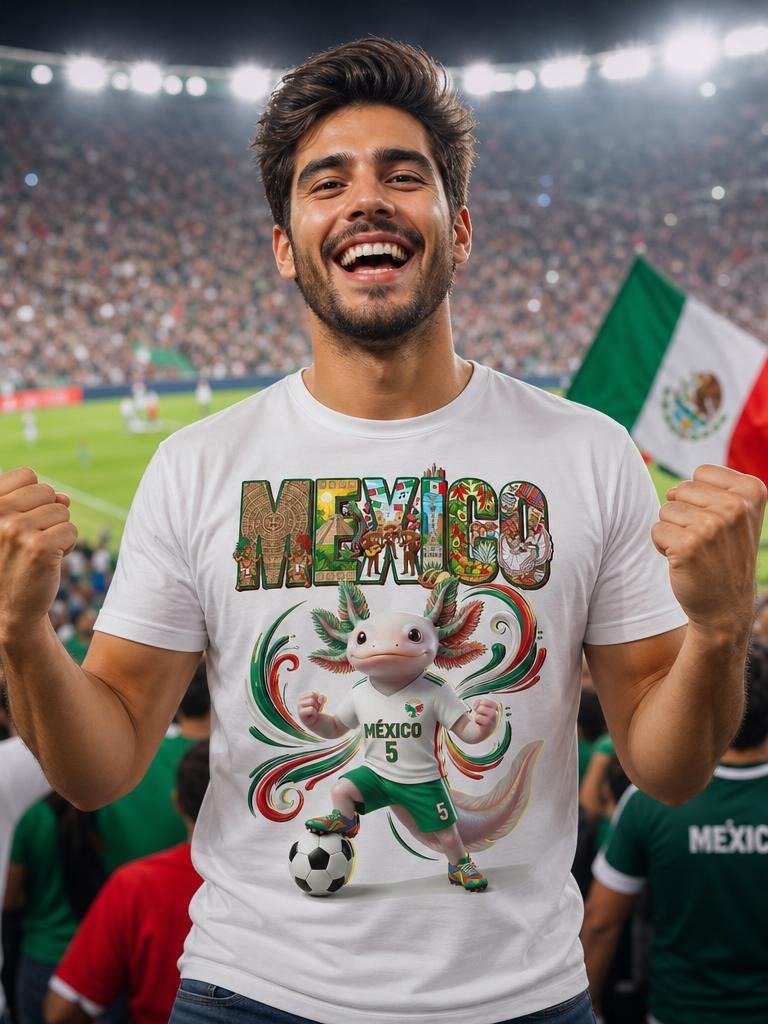 Mexico Soccer Axolotl - Mexican Pride Football Mascot product image (109)
