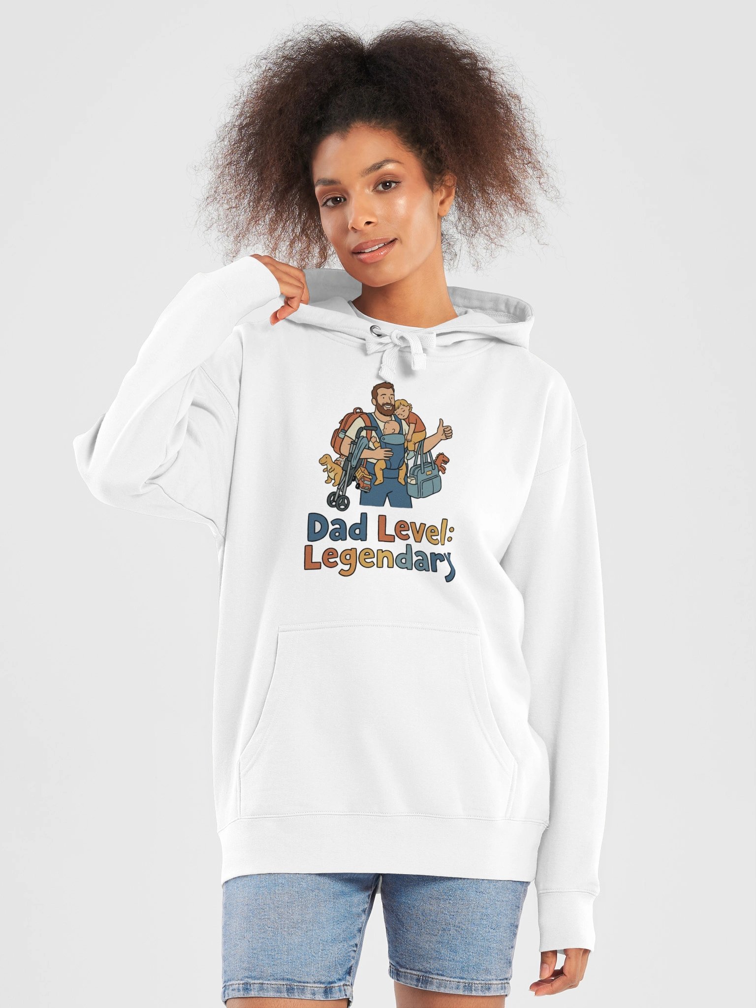 "Dad Level: Legendary" Premium Fleece Hoodie product image (5)