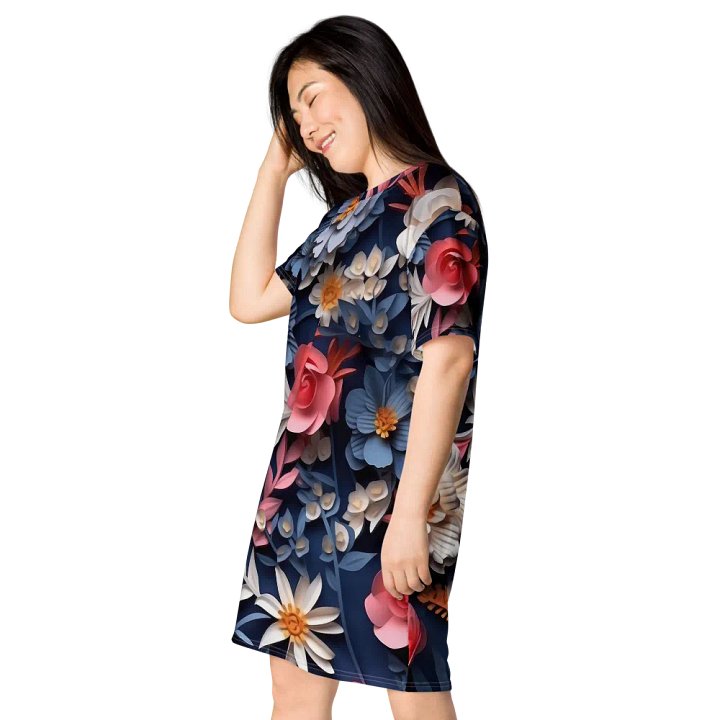 3D-Ditsy-Flowers-Seamless-Patterns T-shirt Dress - V12 product image (1)