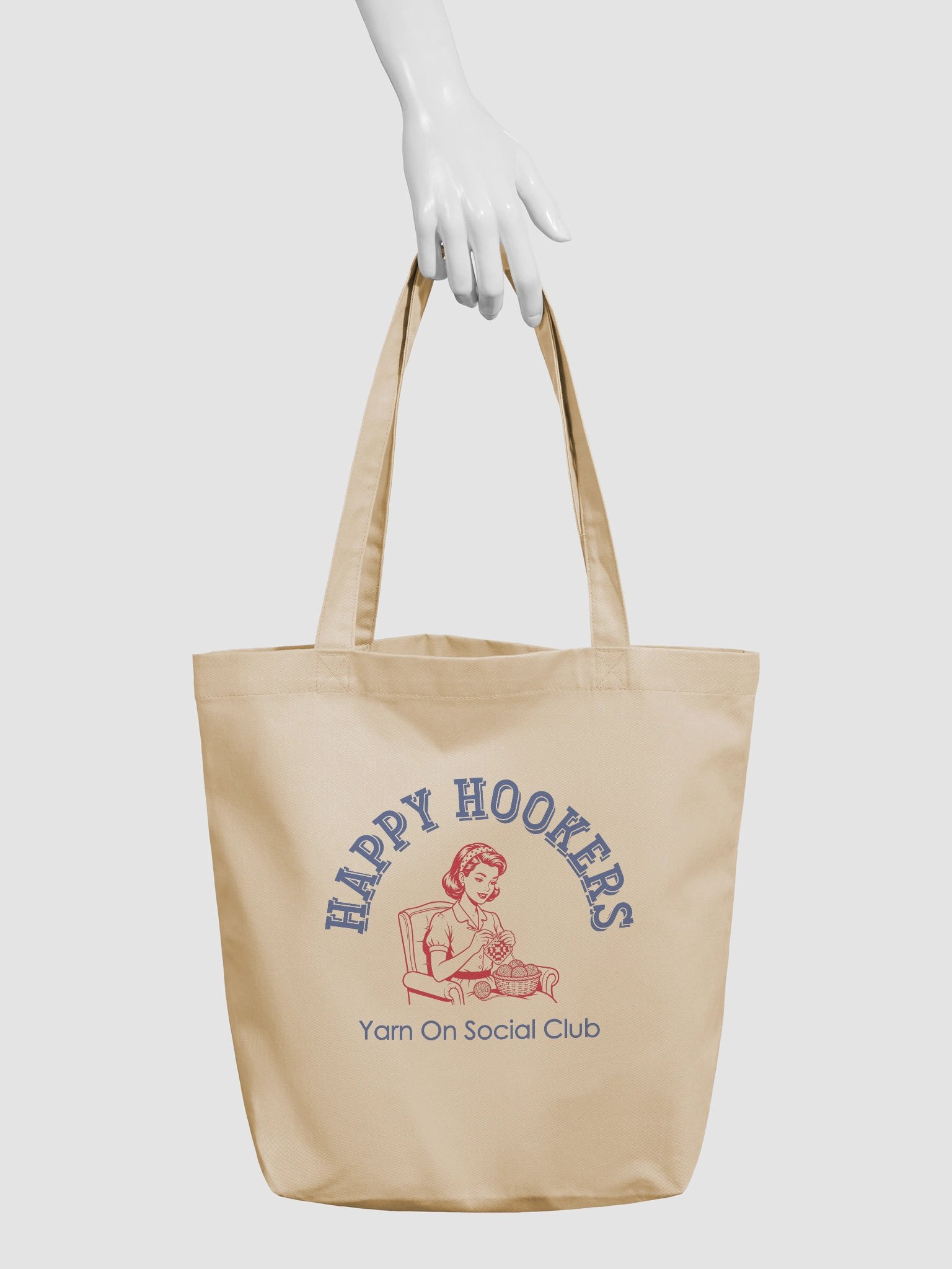 Happy Hookers – Yarn On Social Club Tote Bag product image (3)