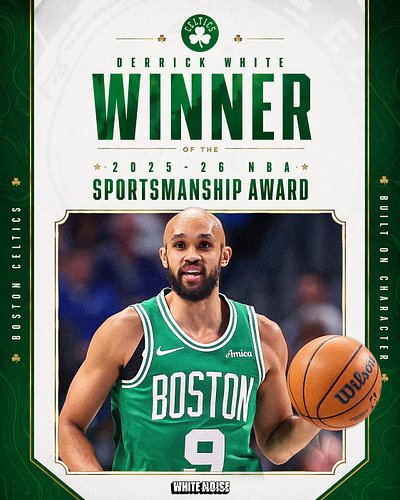 Shoutout Derrick for taking home the 2025-26 NBA Sportsmanship Award! 🍀💯

The NBA Sportsmanship Award honors a player who bes...