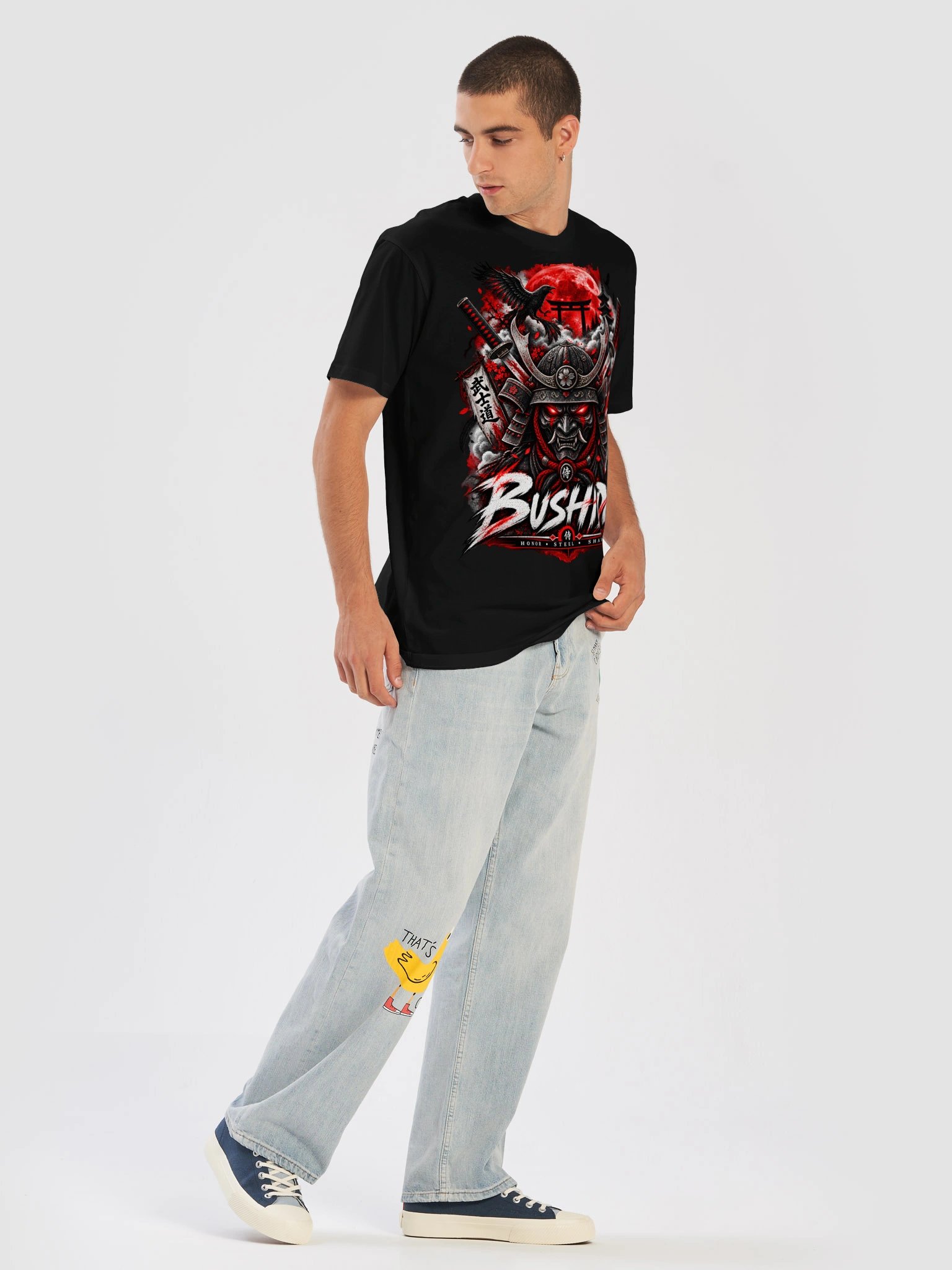 BUSHIDO Samurai T-Shirt | Dark Japanese Warrior Graphic Tee product image (33)