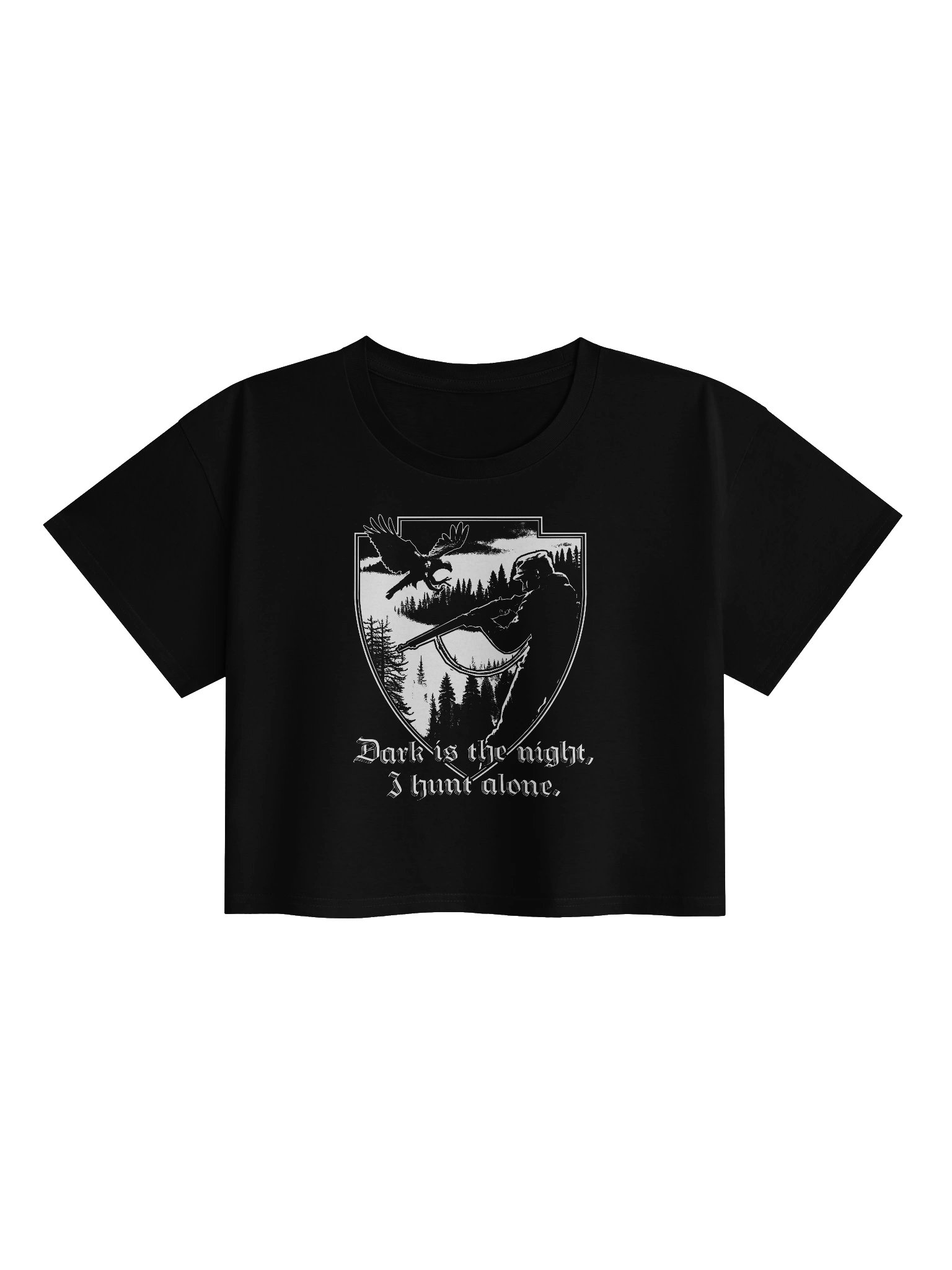 "I HUNT ALONE" CROPTOP BACKPRINT product image (1)