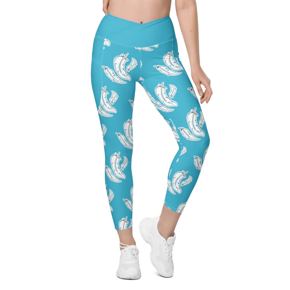 Blue Feather Light Pocket Leggings product image (1)