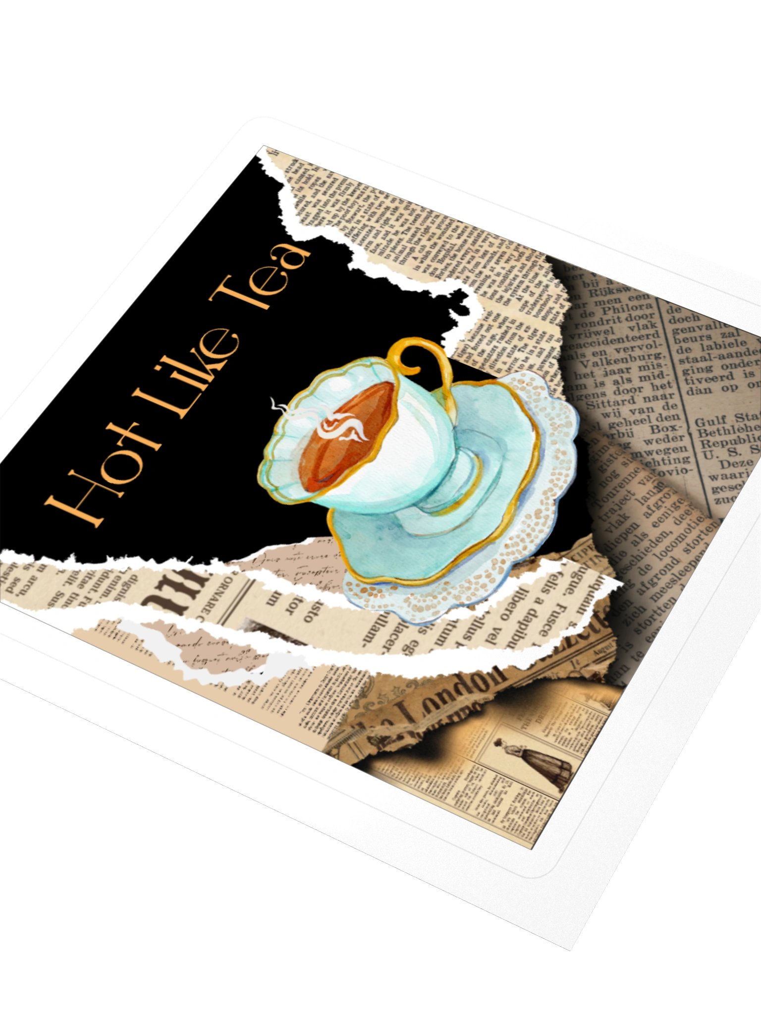 Hot Like Tea Square Sticker product image (3)