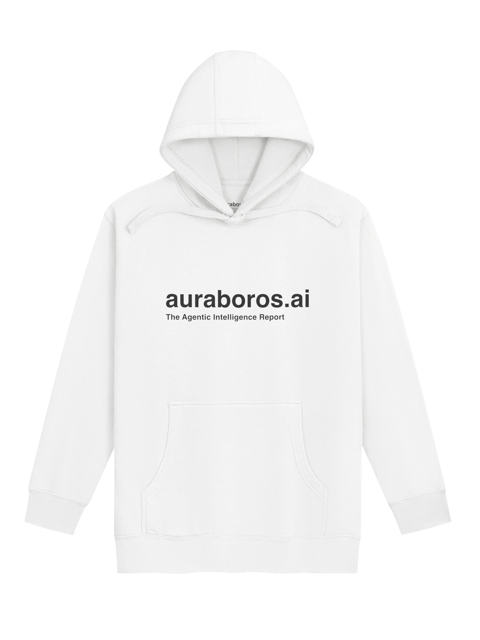 auraboros.ai White Text Hoodie product image (1)