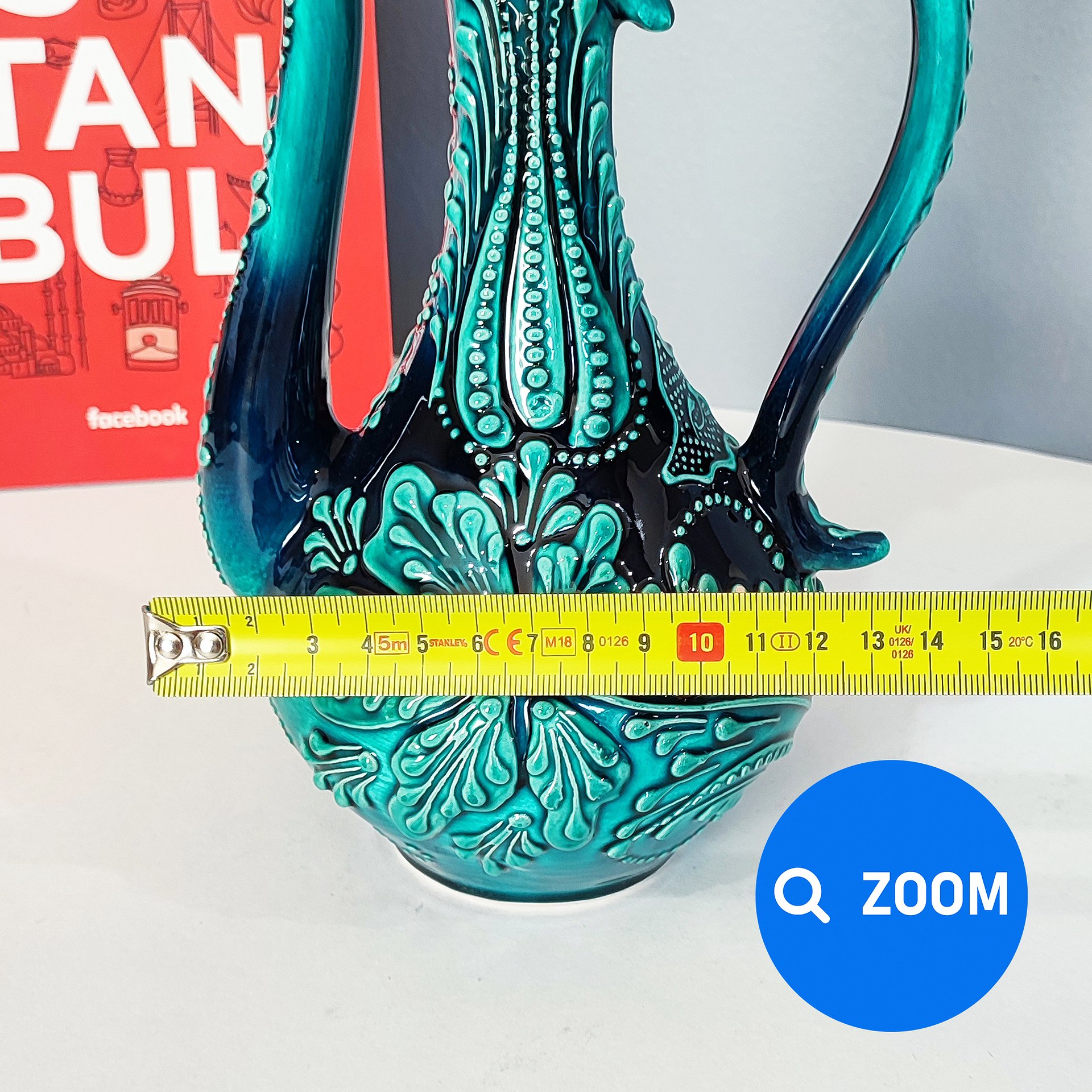 Ceramic wine jug (decor), Arabic style decor — handmade pottery, handmade ceramic product image (8)