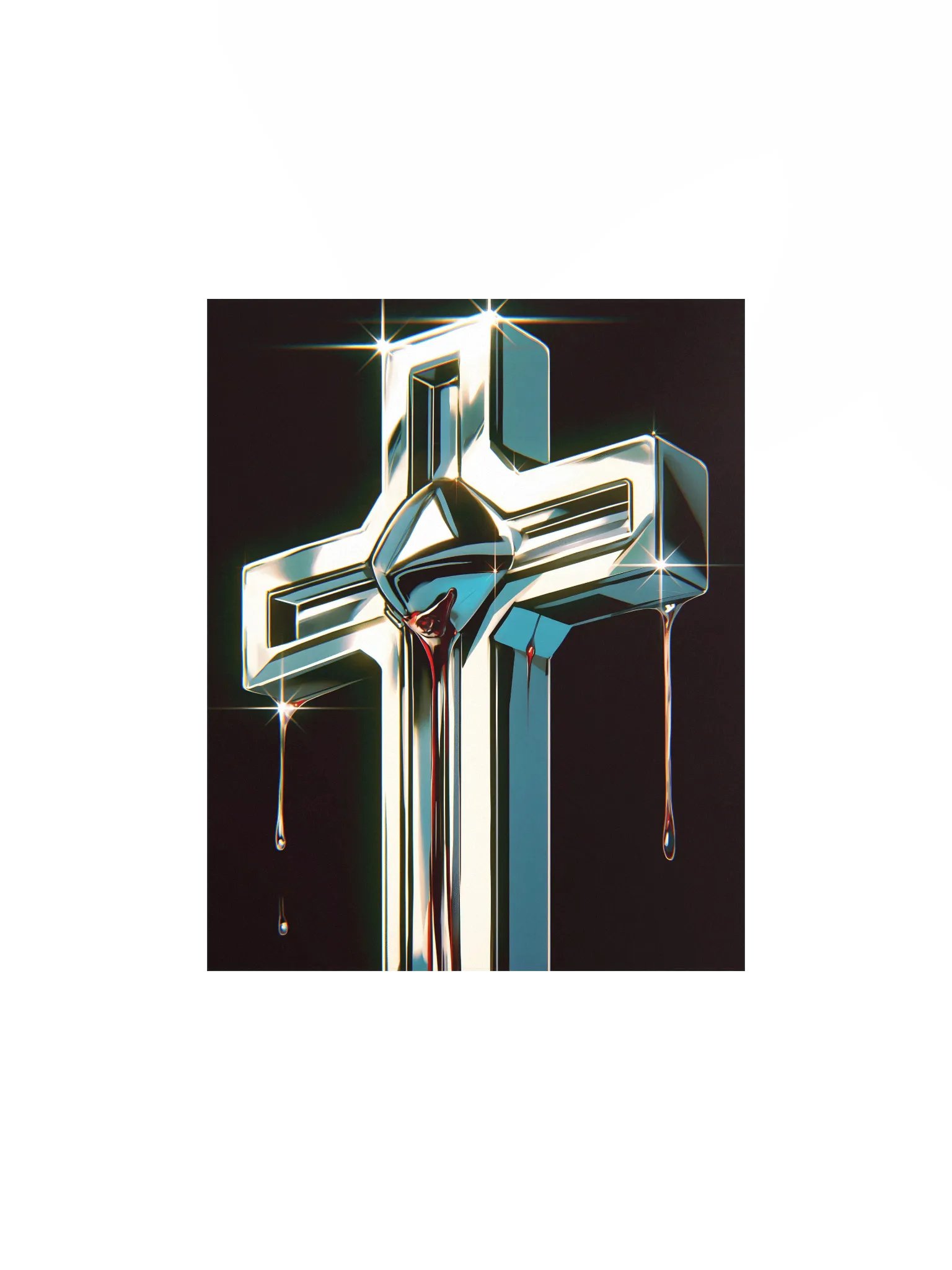 Metallic Cross Matte Poster product image (1)