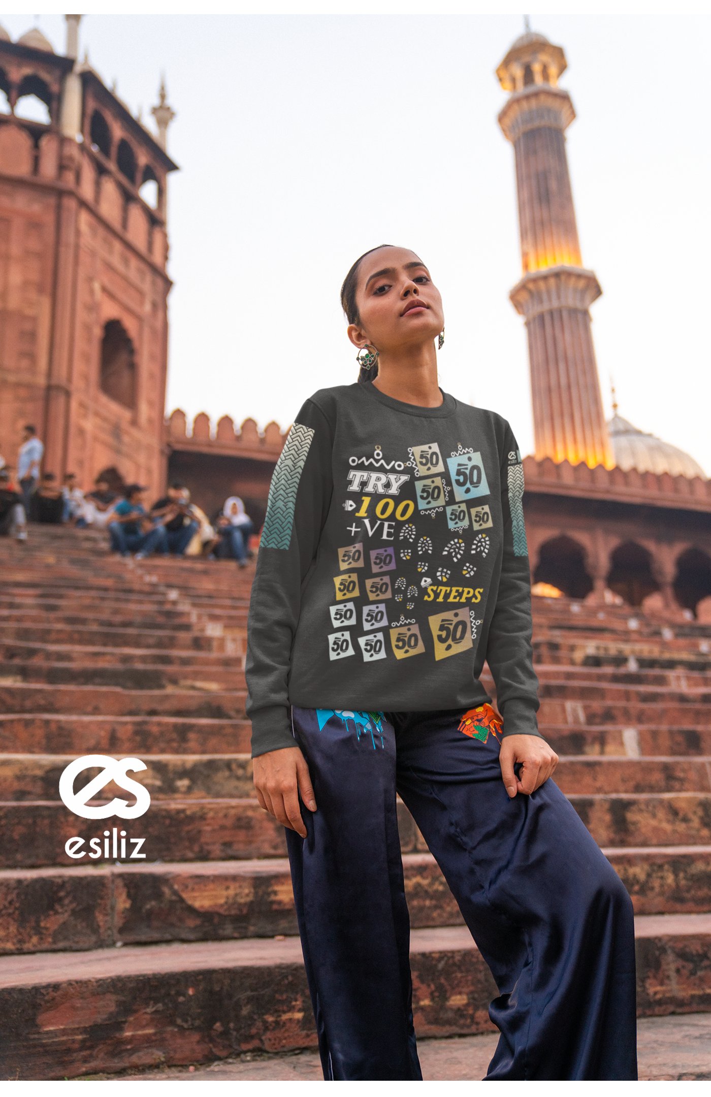 esiliz 50 and 100 Classic Crewneck Sweatshirt product image (6)