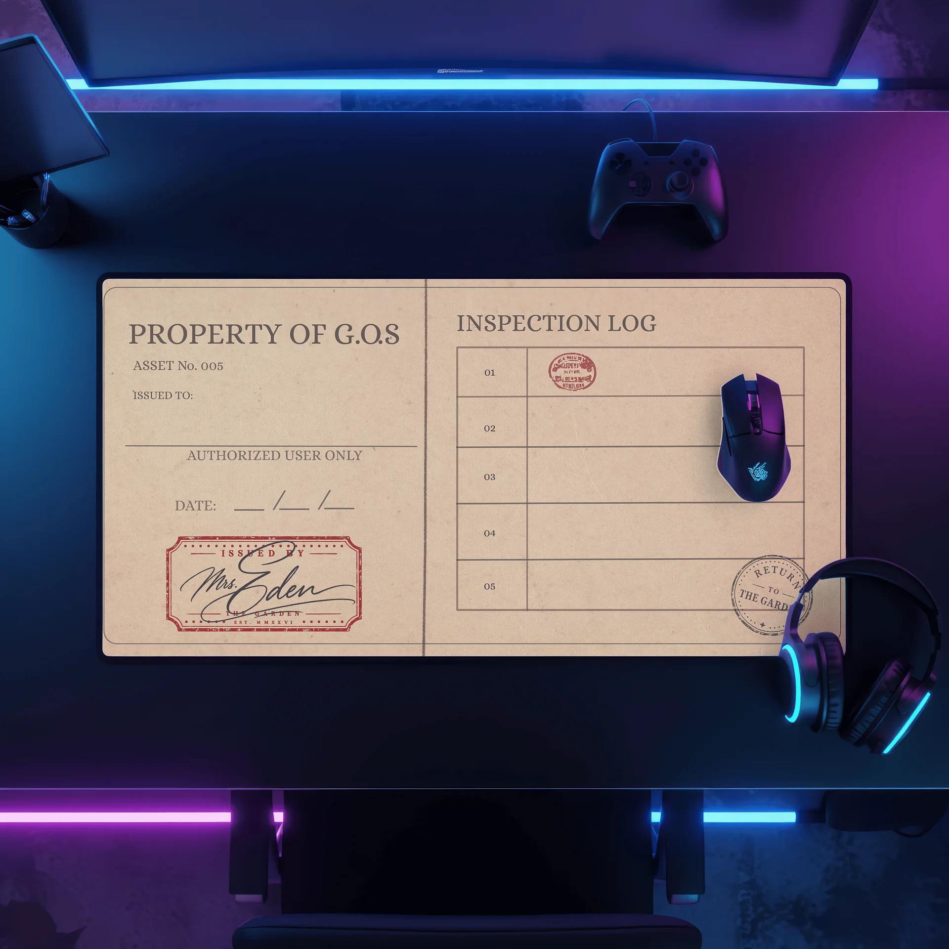 Inspection Log Desk Mat product image (1)