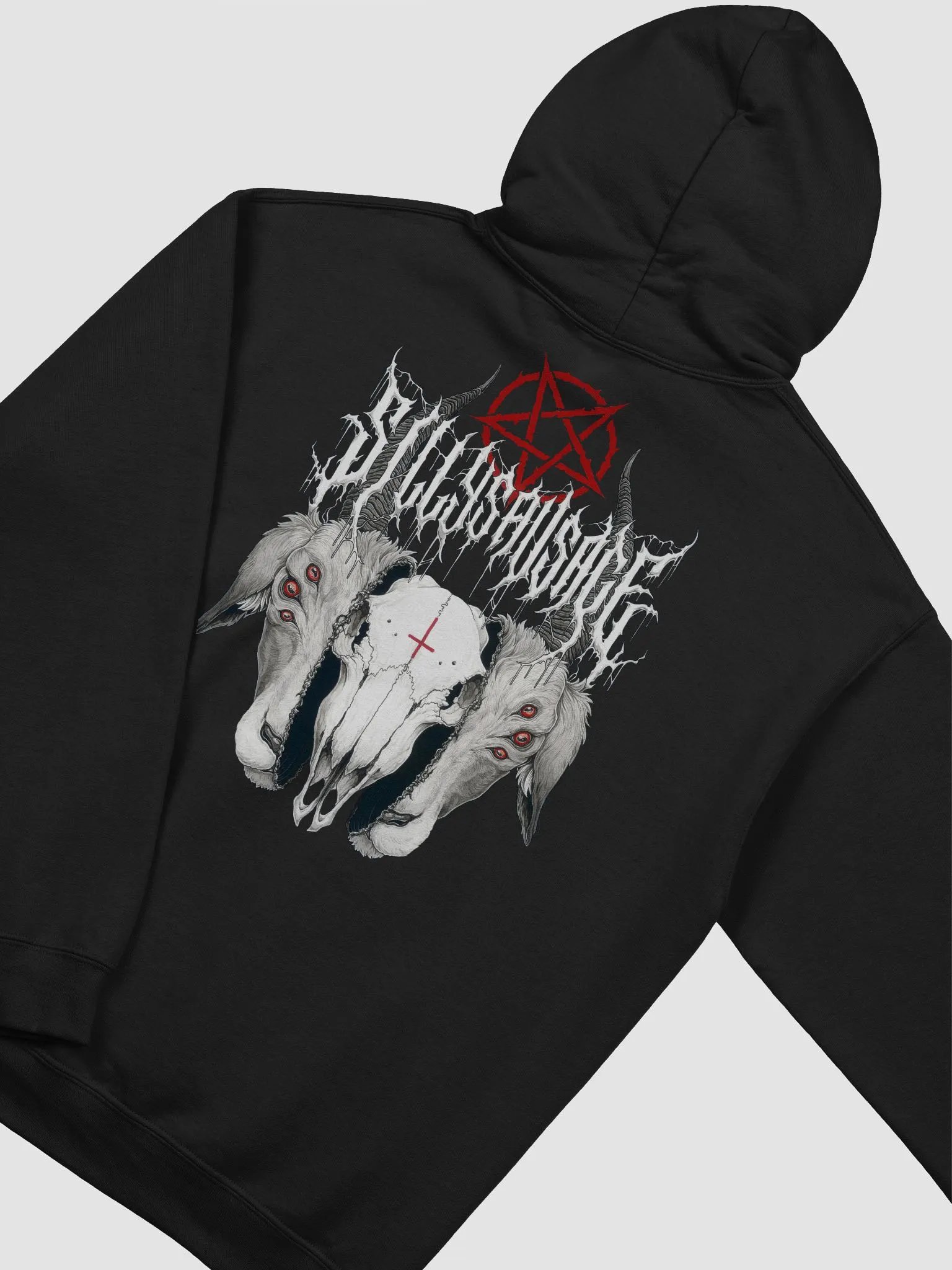 Sillysau5age Deathmetal Hoodie (Red) product image (4)