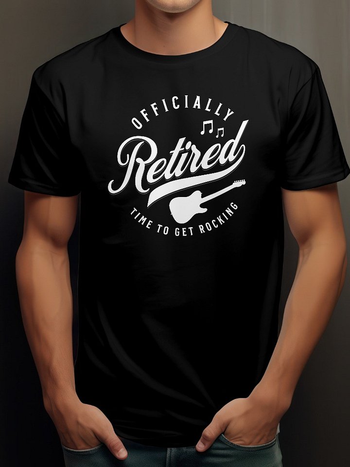 Officially Retired Graphic T-Shirt (White Text) product image (1)