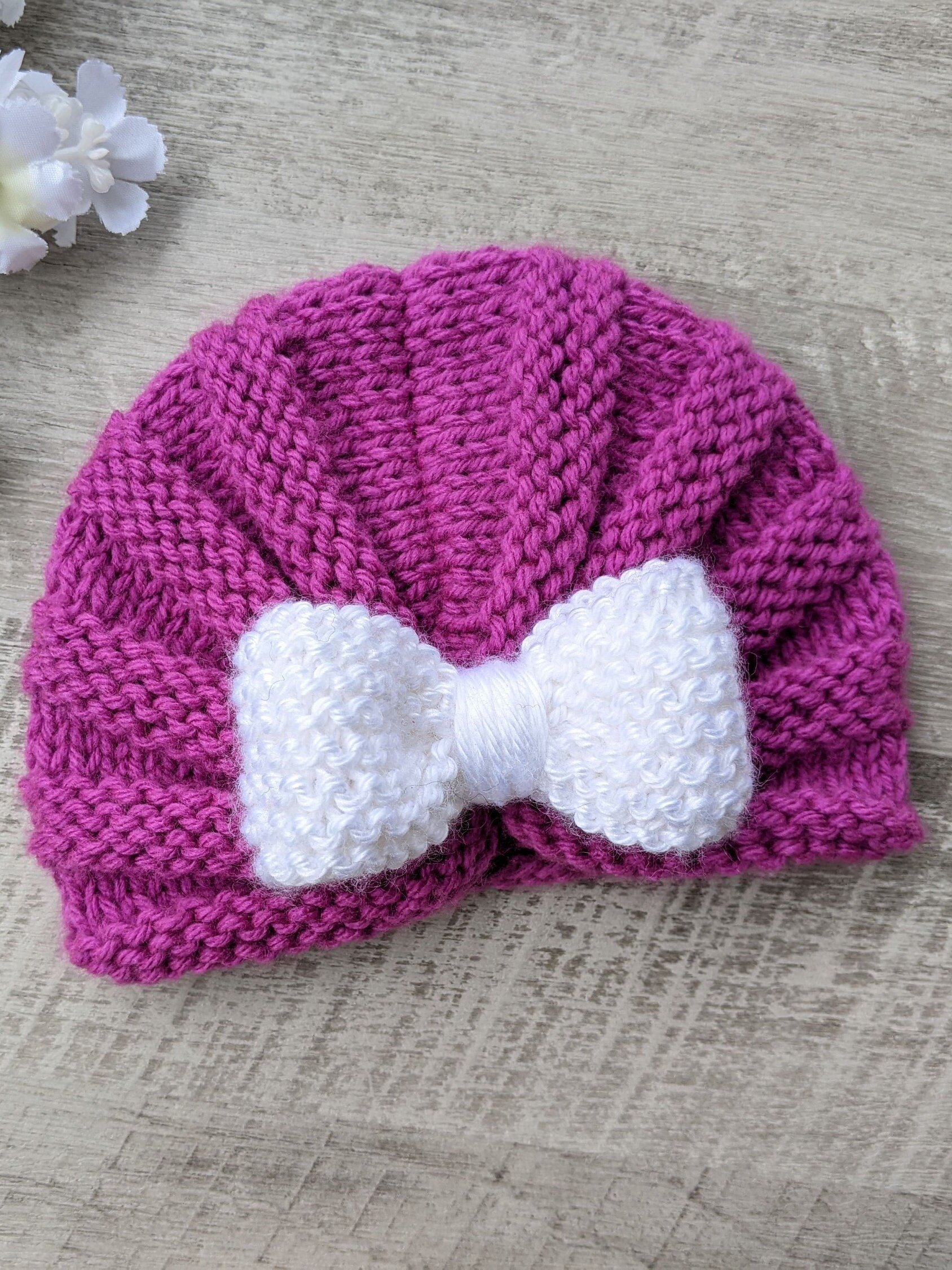 Baby Knit Turban Hat Pattern product image (5)