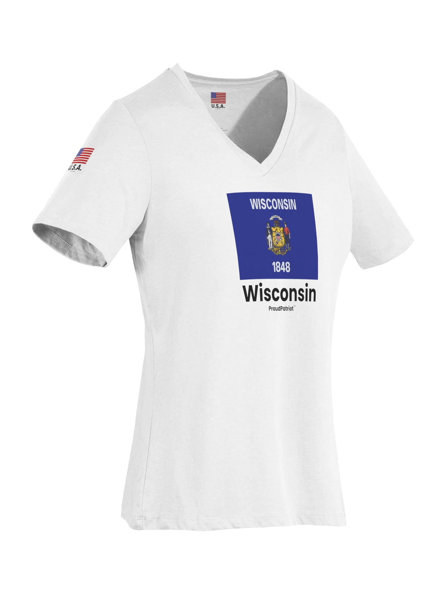 Wisconsin Women's Relaxed V-Neck T-Shirt product image (2)