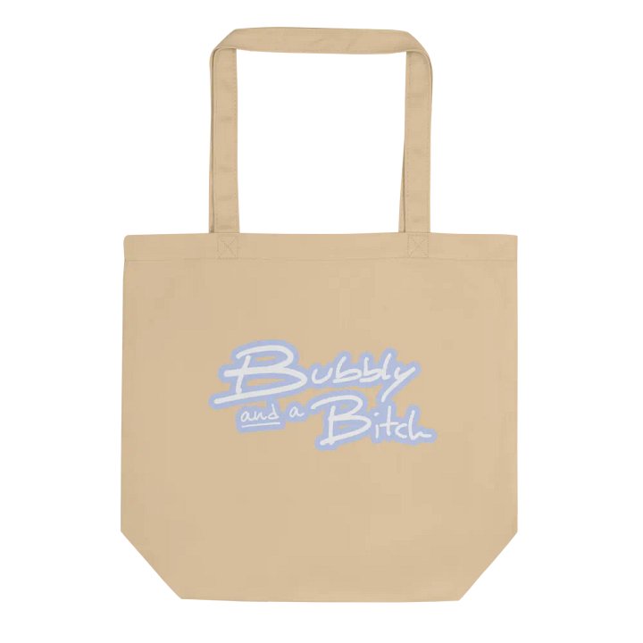 Bubbly and a B*tch (lined design, #BDCAEF) tote bag product image (4)