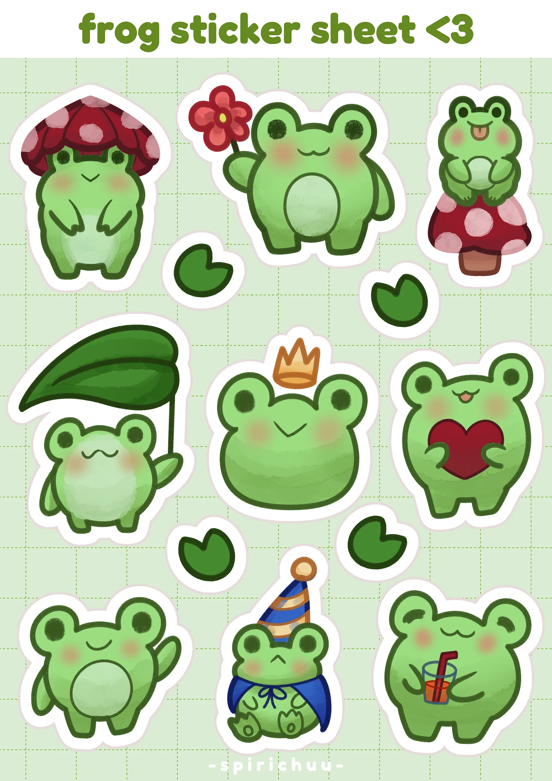 Frog Sticker Sheet! product image (1)