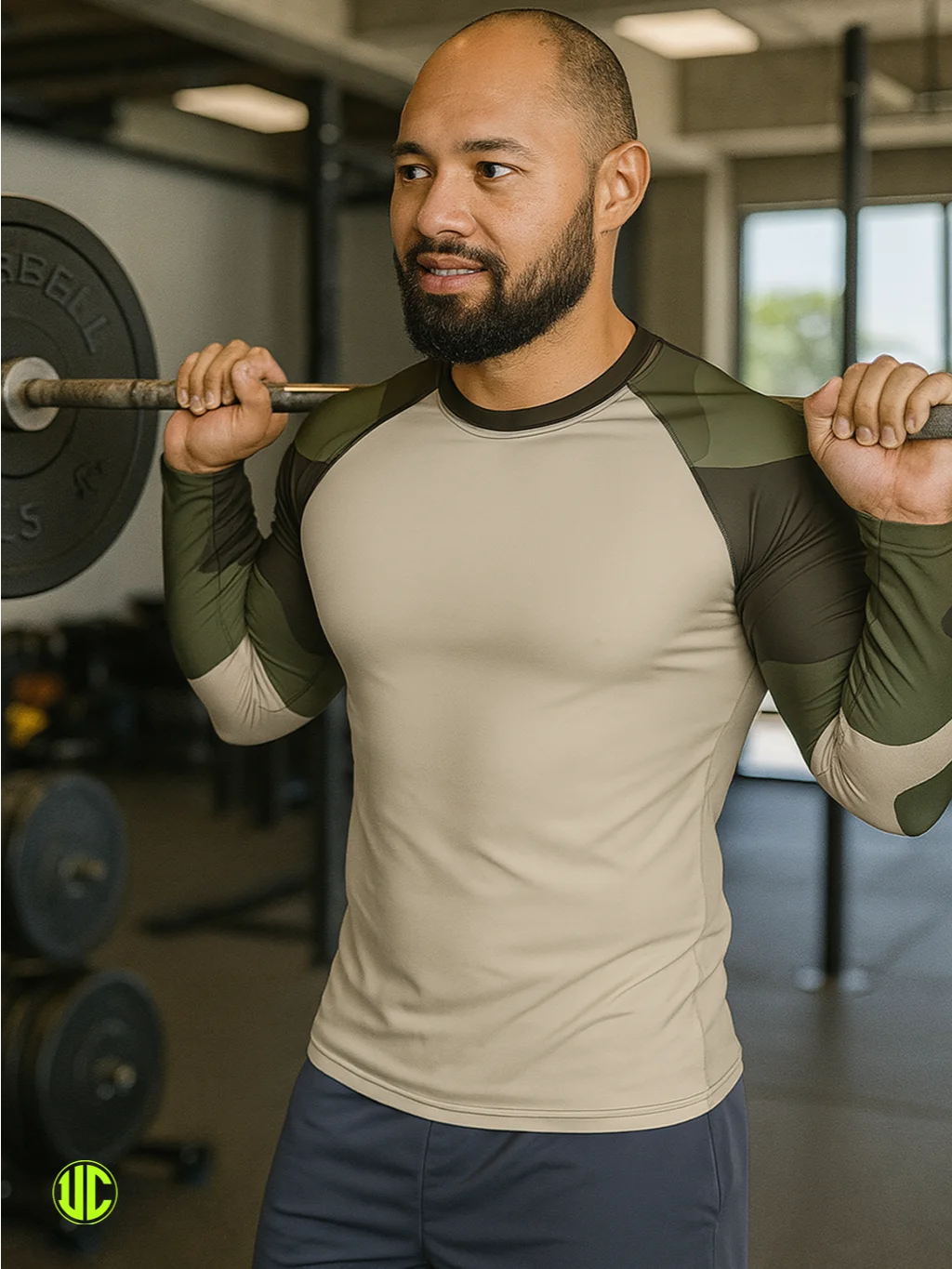 Becker’s Modern Camo – Men’s Rash Guard product image (1)