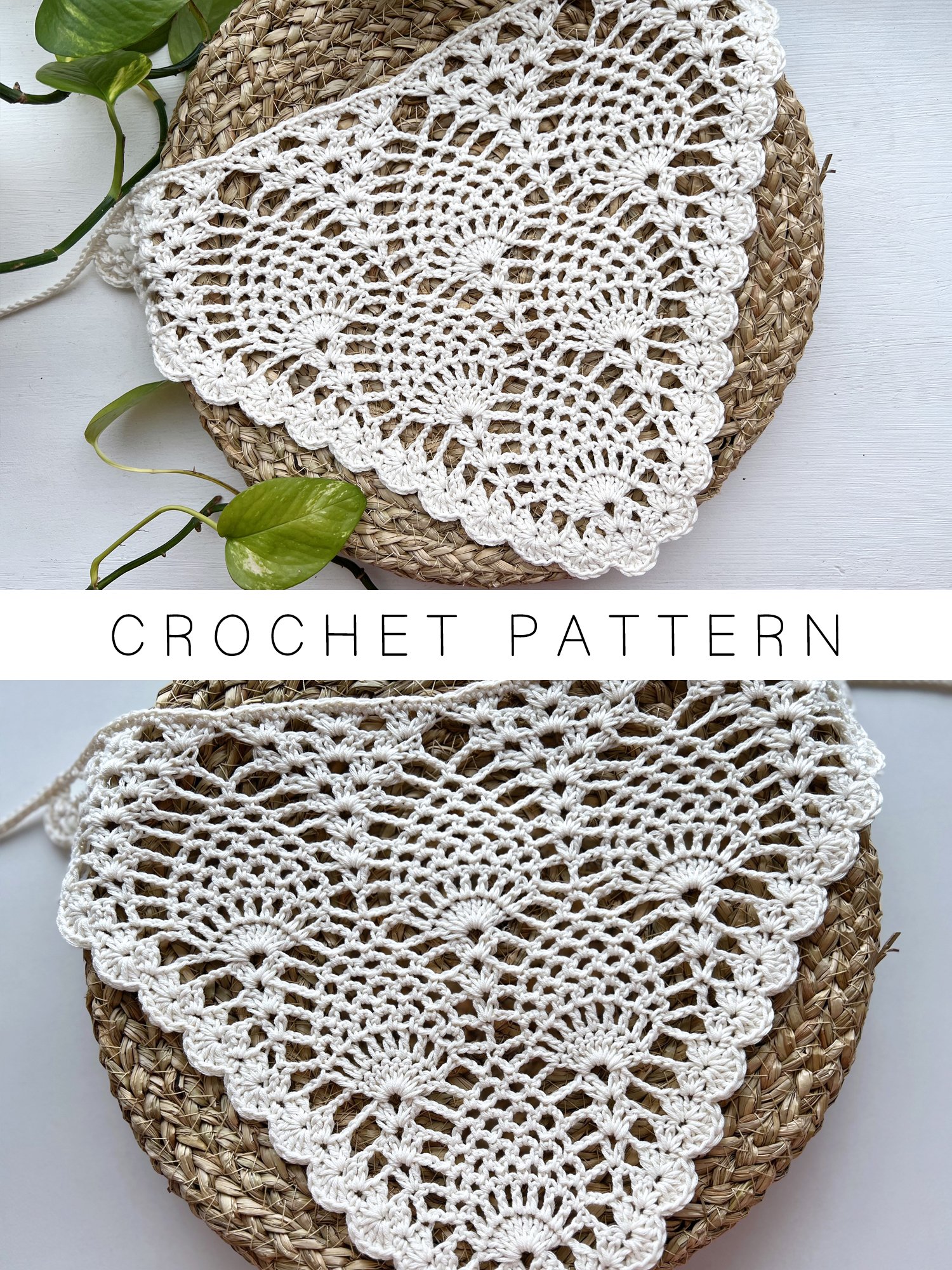 Crochet Pattern: Lacy Pineapple Bandana product image (1)