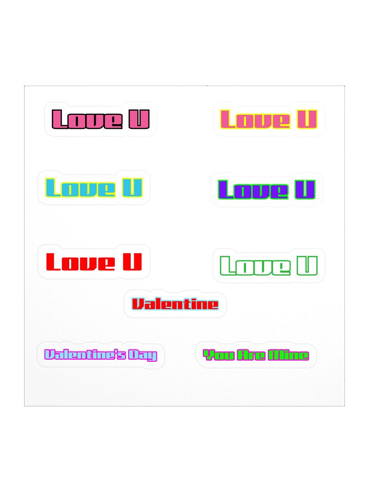 Valentine's Day Stickers 9PK product image (1)