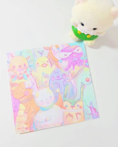 i picked up the super kawaii art i purchased @rgalleryarlenes from their 3x3 show!  @koko.ridge is one of my fav artists and ...