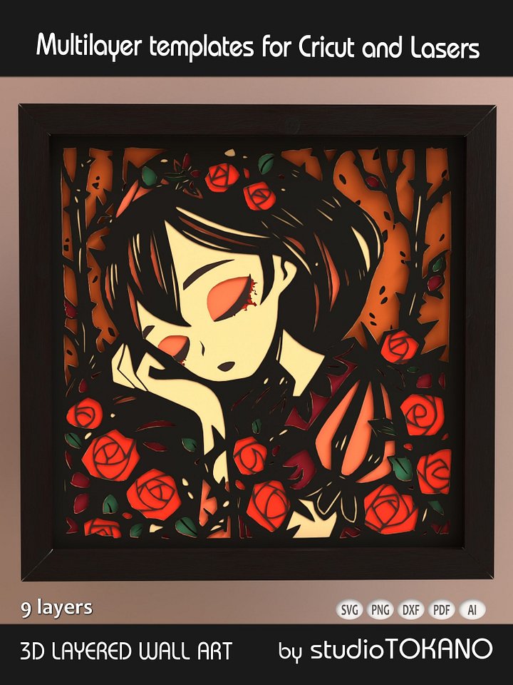 Sleeping Beauty Shadow box SVG product image (1)