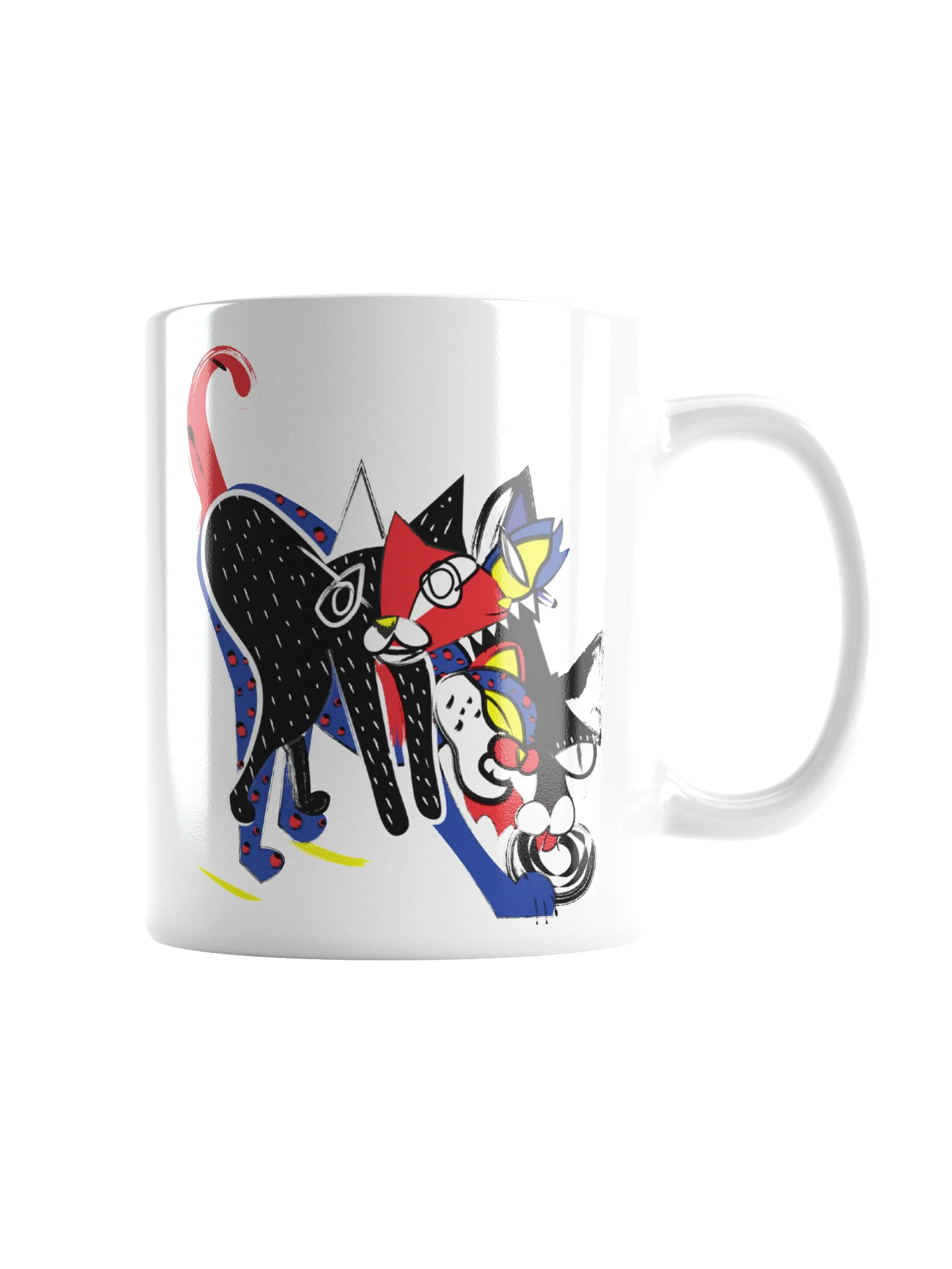Mug: Kaleido Cat - Primary colors product image (2)