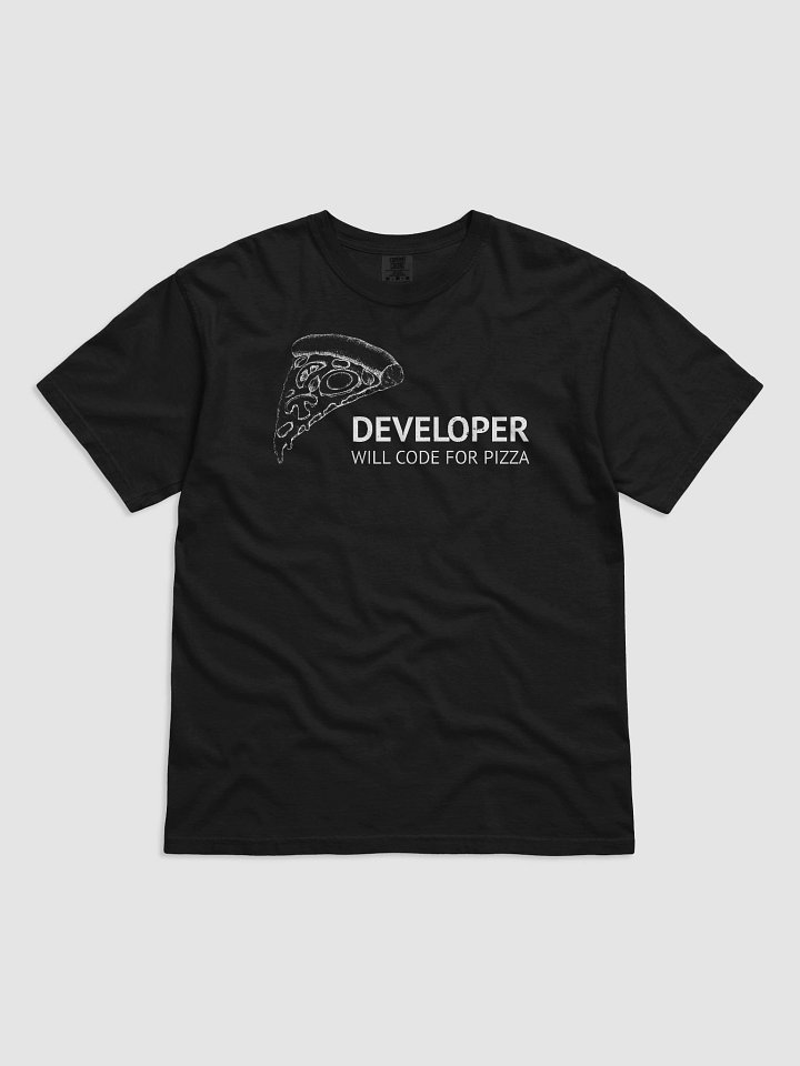 "Fueled by Pizza & Code" T-Shirt – The Dev Diet, Simplified product image (1)