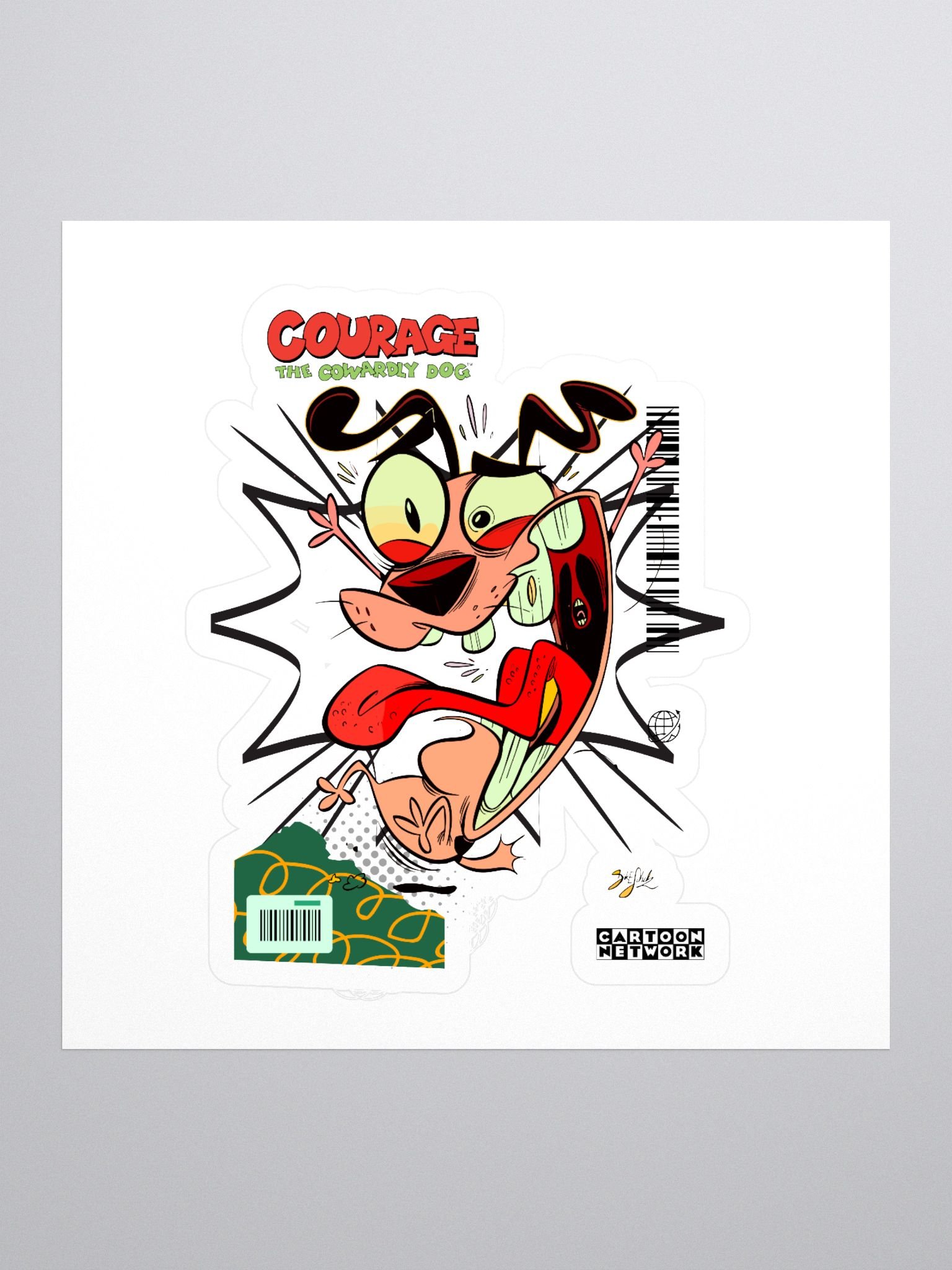 Courage the Cowardly Dog Cartoon Sticker Set product image (1)