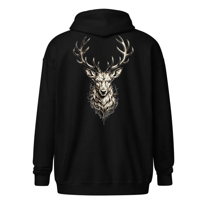Fierce Stag Back Print zippy hoodie product image (1)