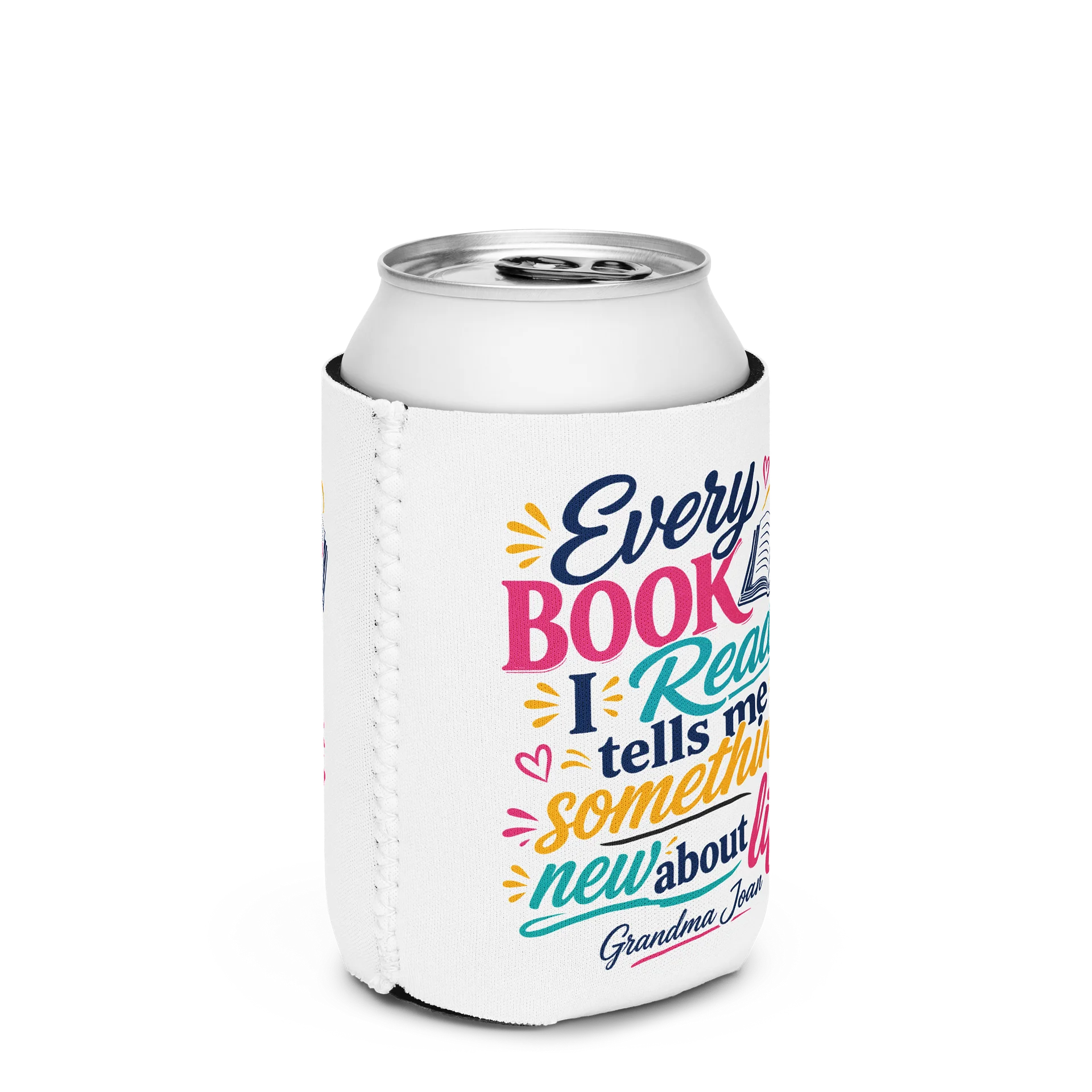 Every Book I Read tells me Something New about life! - Coozie Drink Cooler product image (4)