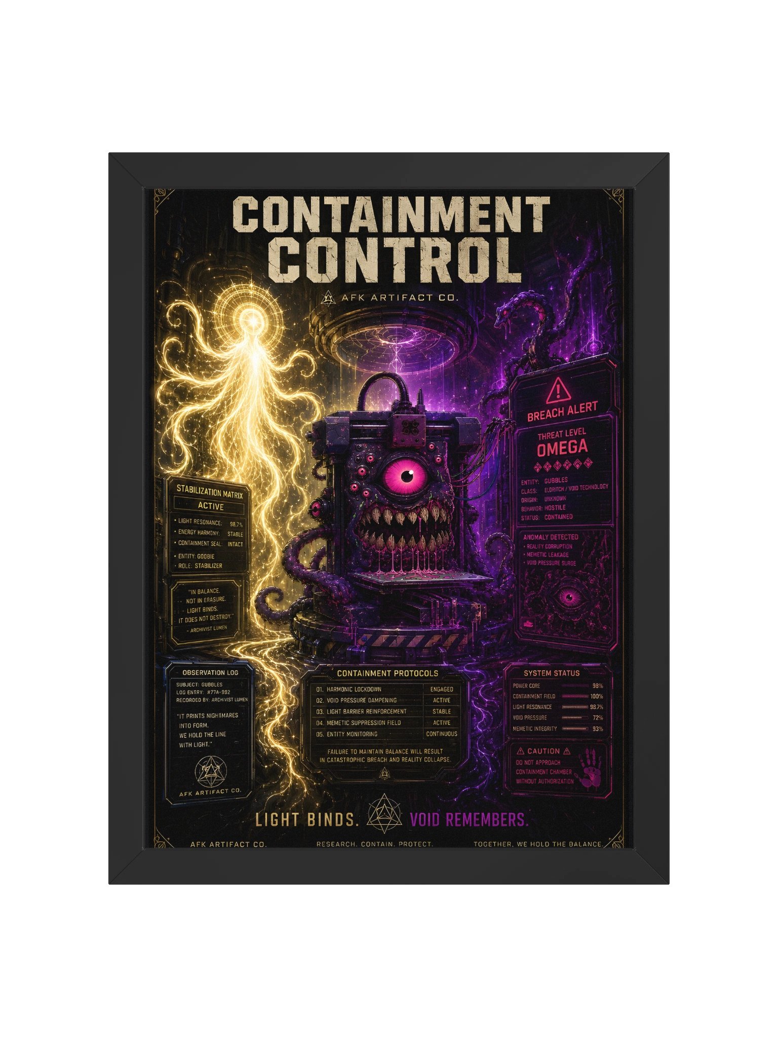 Containment Control — Framed Poster product image (1)